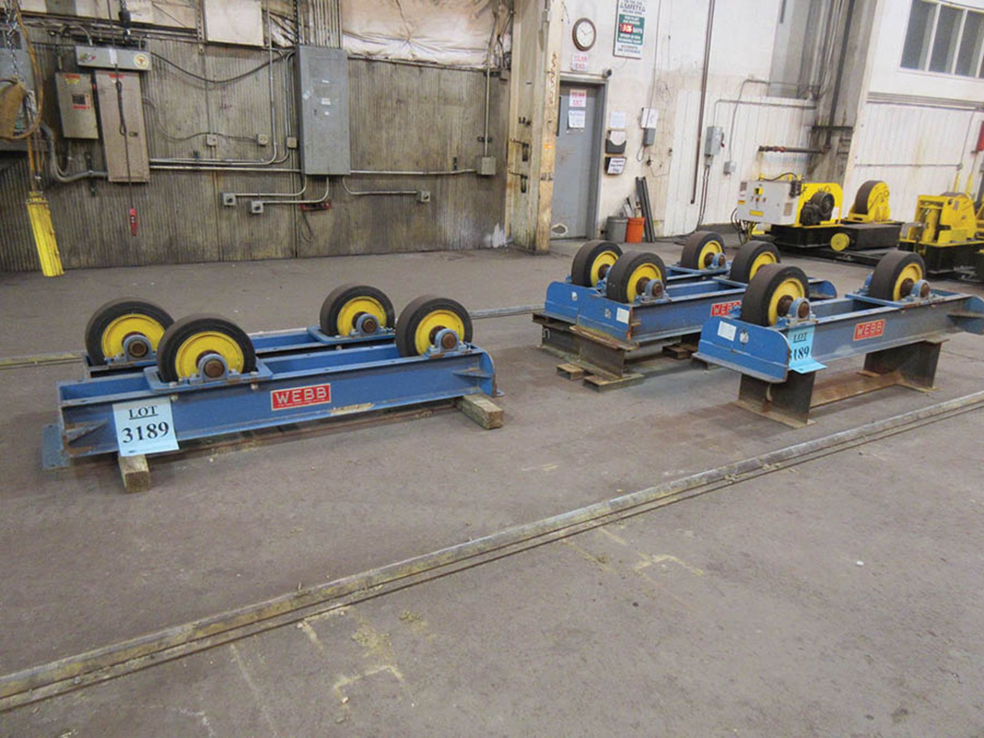 LOT (QTY.5) WEBB T18-IDL-16 IDLERS, 10,000-LBS., MAX DIAMETER 12'