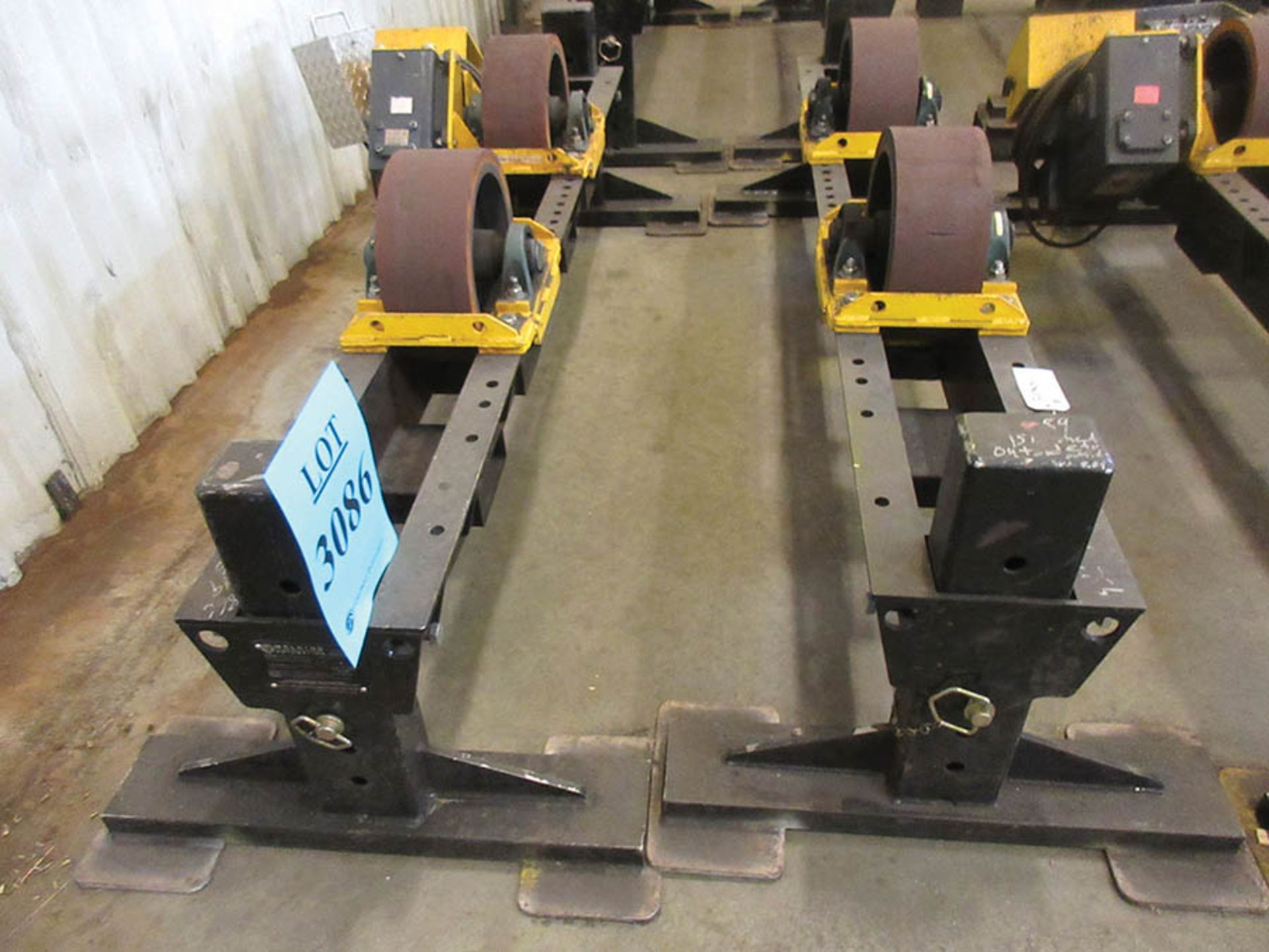 LJ WELDING AUTOMATION 12-TON HEIGHT ADJUSTABLE TANK TURNING ROLL SET, (QTY.1) LJ WELDING - Image 3 of 4
