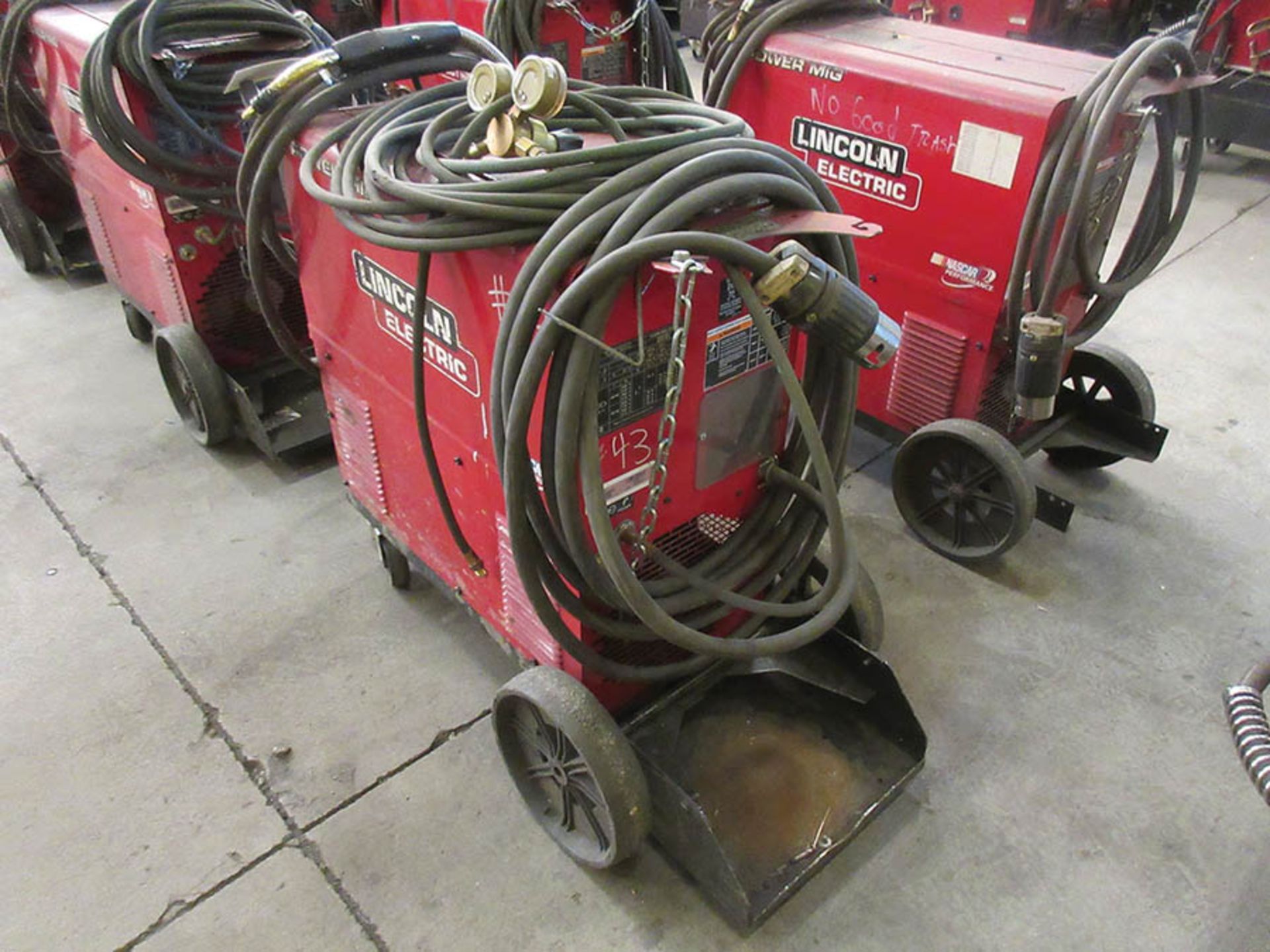 LINCOLN ELECTRIC 350MP POWER MIG WELDER WITH TWECO WELDSKILL MIG GUN, #43 - Image 2 of 3