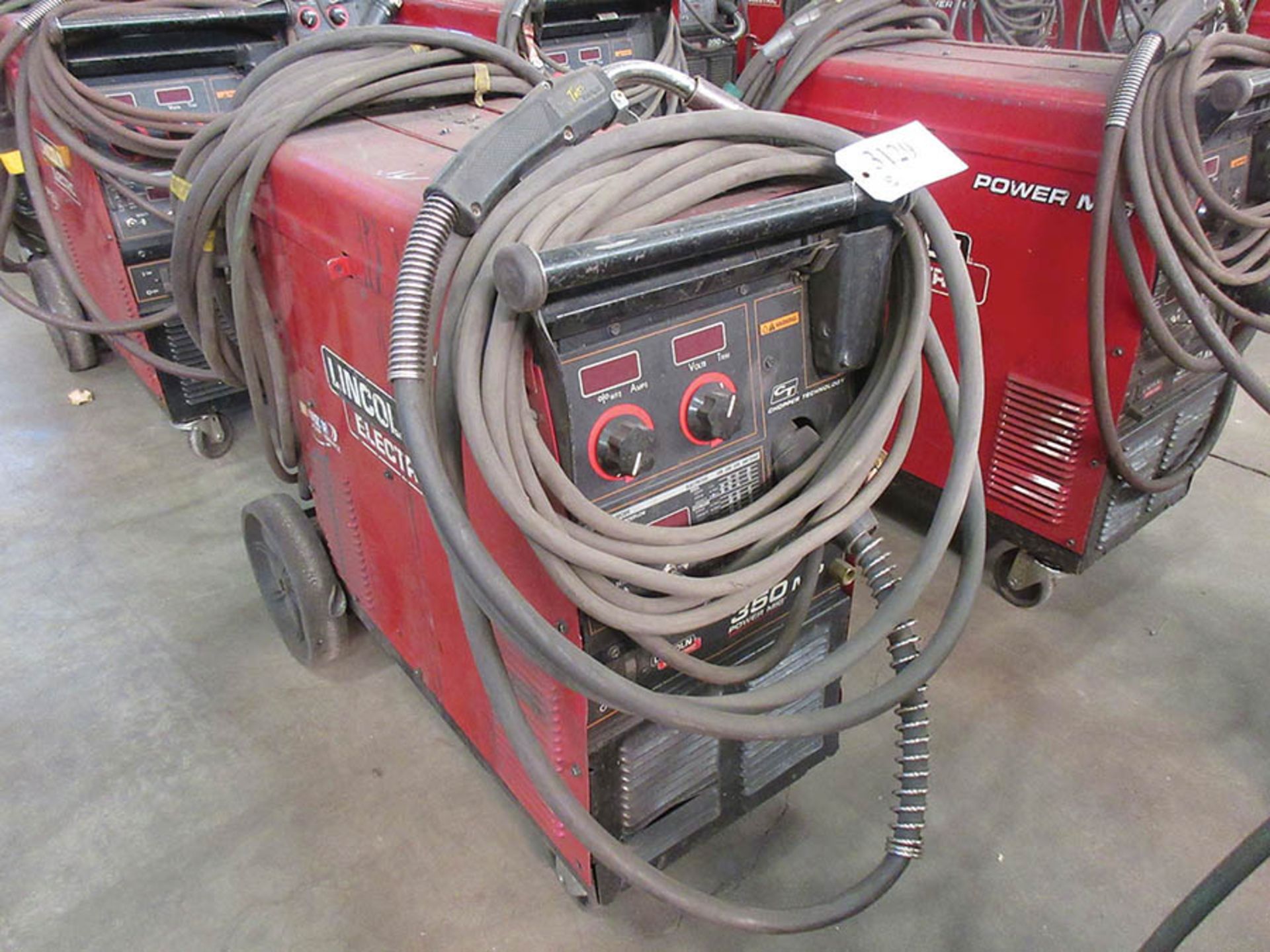 LINCOLN ELECTRIC 350MP POWER MIG WELDER WITH TWECO WELDSKILL MIG GUN, #65