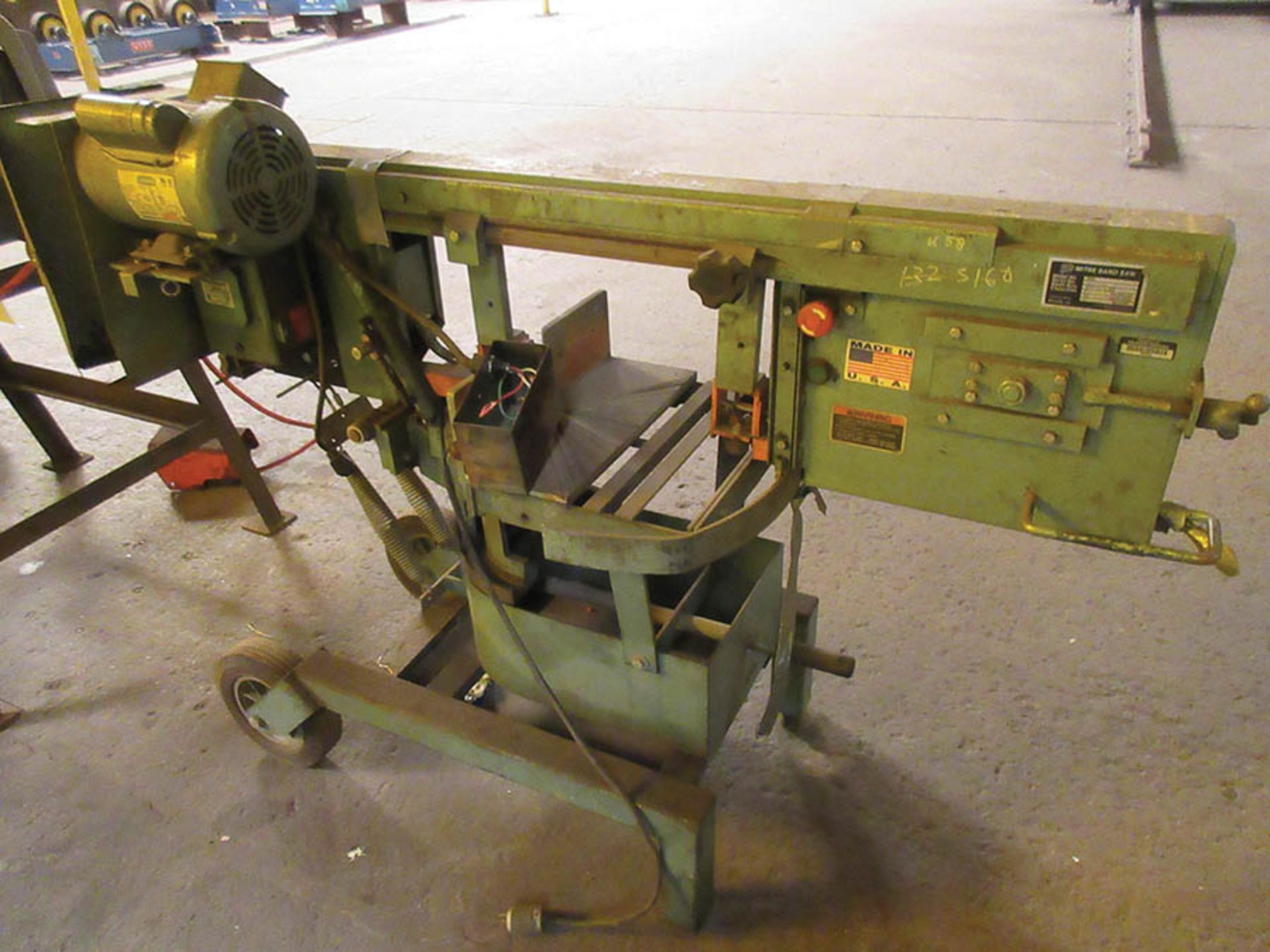 ELLIS 1600 MITRE BAND SAW, MISSING PARTS, (NEXT TO MACHINE SHOP) - Image 2 of 3