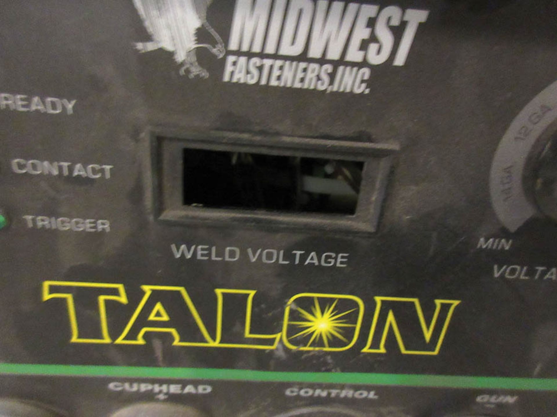 MISWEST TALON STUD WELDING SYSTEM WITH (1) GUN (UNIT NEEDS NEW DISPLAY AND GUN NEEDS NEW PLUG) - Image 2 of 3