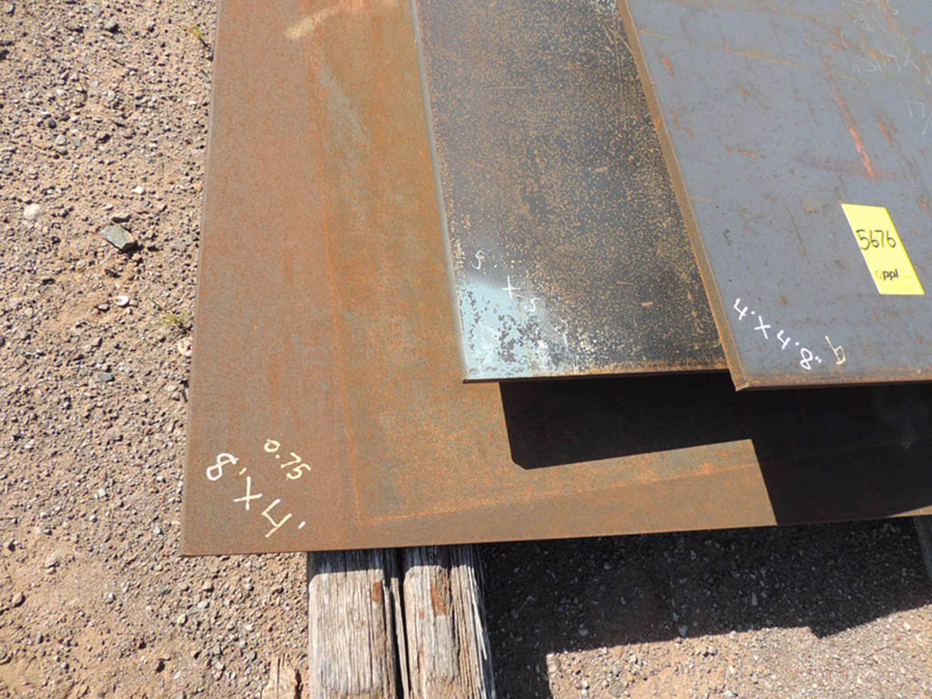 (4) .750 IN. STEEL PLATE, VARIOUS SIZES (SEE PHOTOS FOR SIZES) - Image 2 of 3