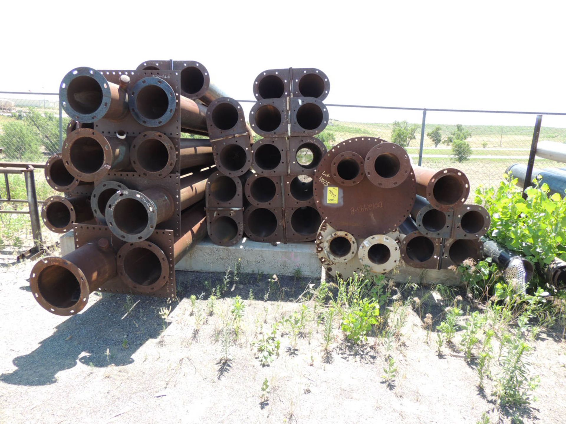 MISC. STEEL PLATE, I-BEAM, CHANNEL IRON, VESSEL CAPS, FLANGES AND CAPS, PIPE, SERRATED STEEL - Image 18 of 20