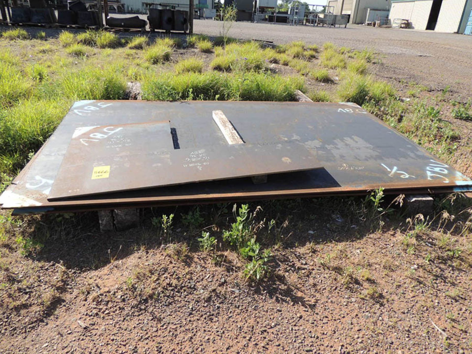 (18) .500 IN. STEEL PLATE, VARIOUS SIZES (SEE PHOTOS FOR SIZES) - Image 9 of 12