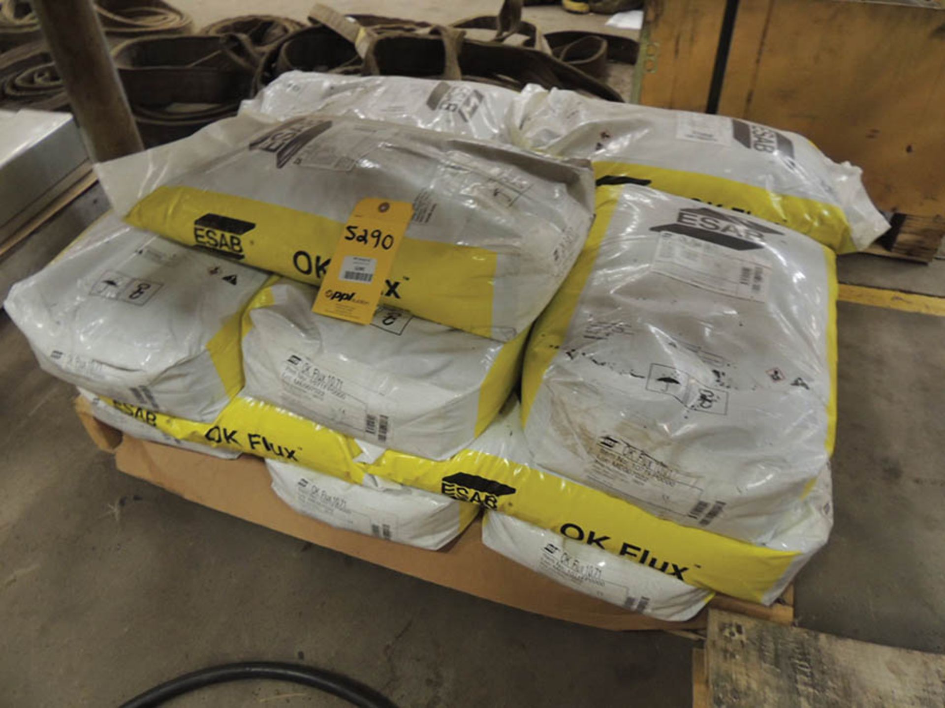 (16) ESAB OK FLUX 10.71, GRAIN SIZE .01-1.6 MM, 50 LB. BAGS,