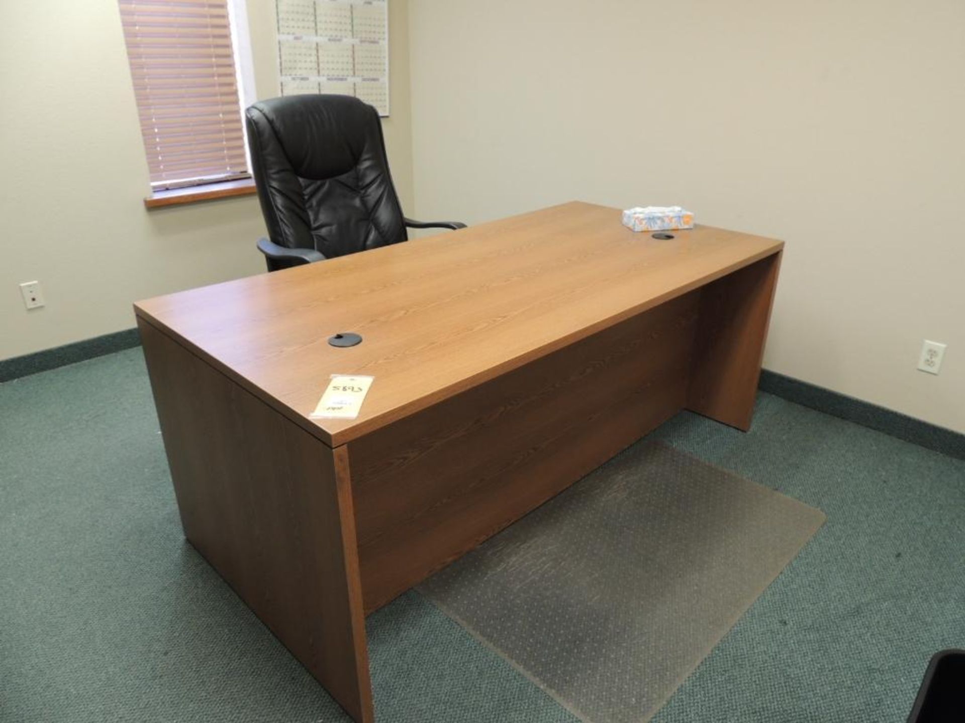 (2) STRAIGHT DESKS, CHAIRS, FILE CABINETS, BOOKCASES