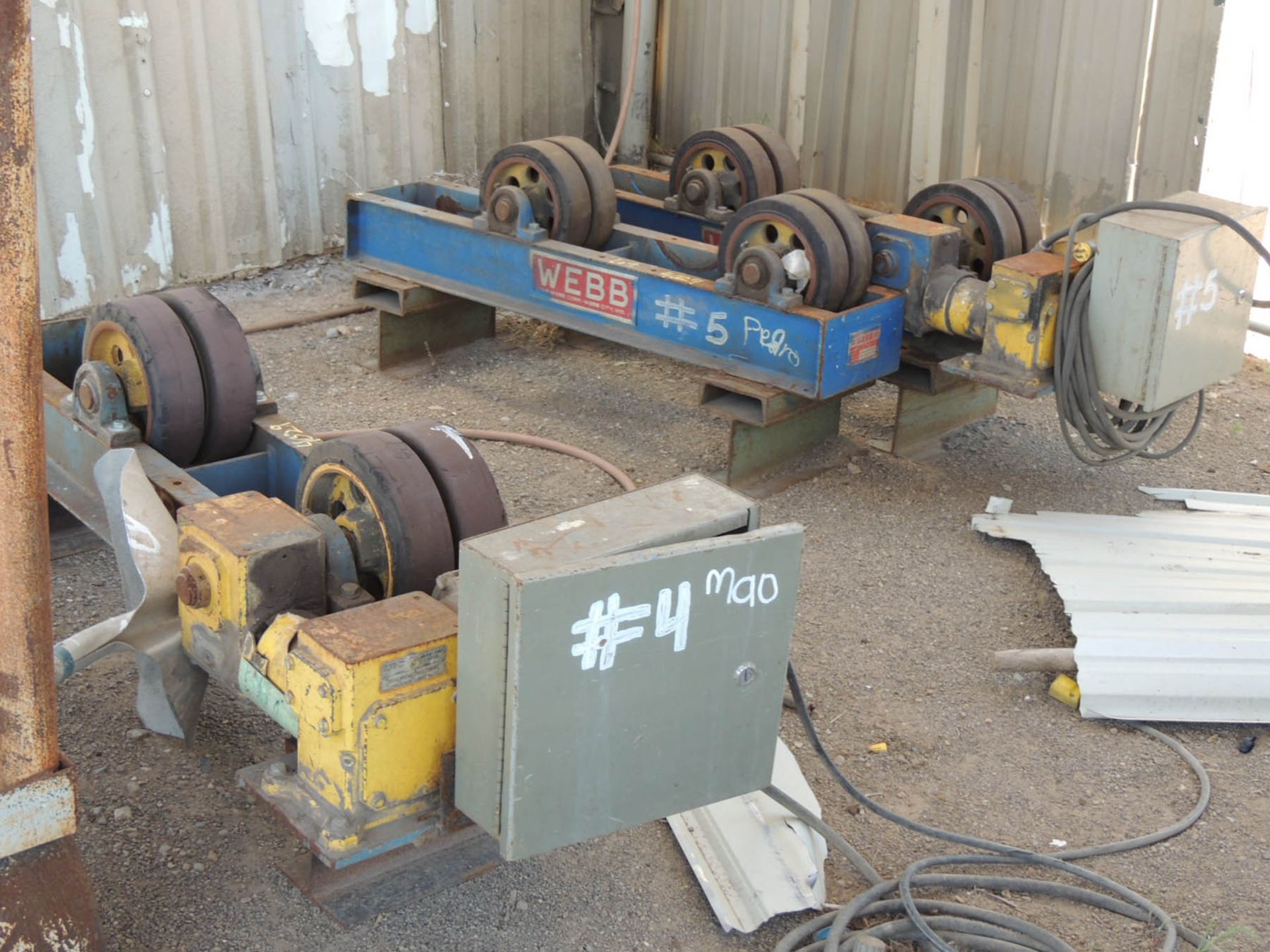 (5) SETS WEBB TANK TURNING ROLLS, 1.5 TON CAP. (CANADIAN, TX) - Image 2 of 4