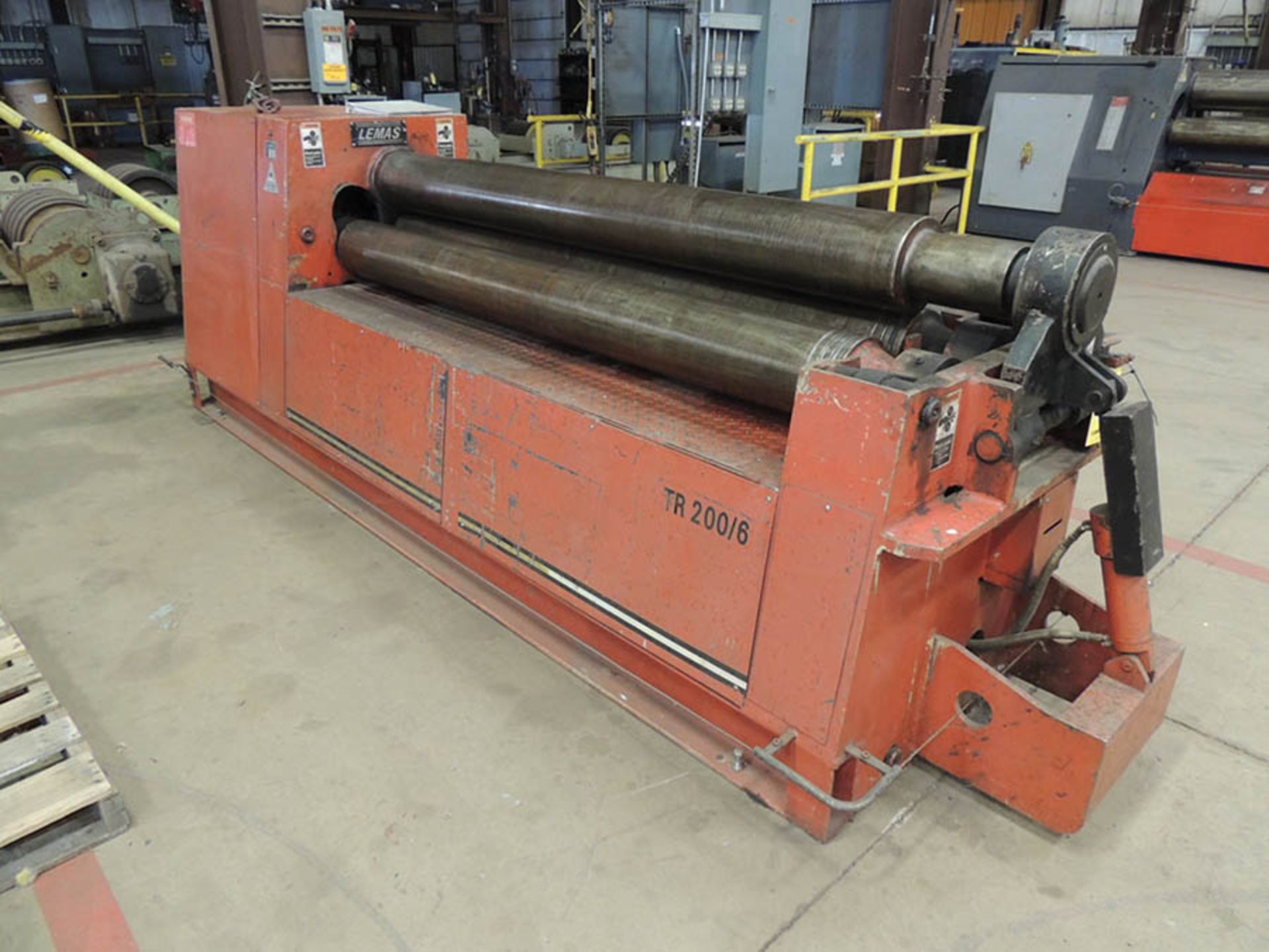 2010 LEMAS MODEL TR-200-6, 6' X 11-GAUGE INITIAL PINCH PLATE BENDING ROLL, S/N 319844 - Image 5 of 5