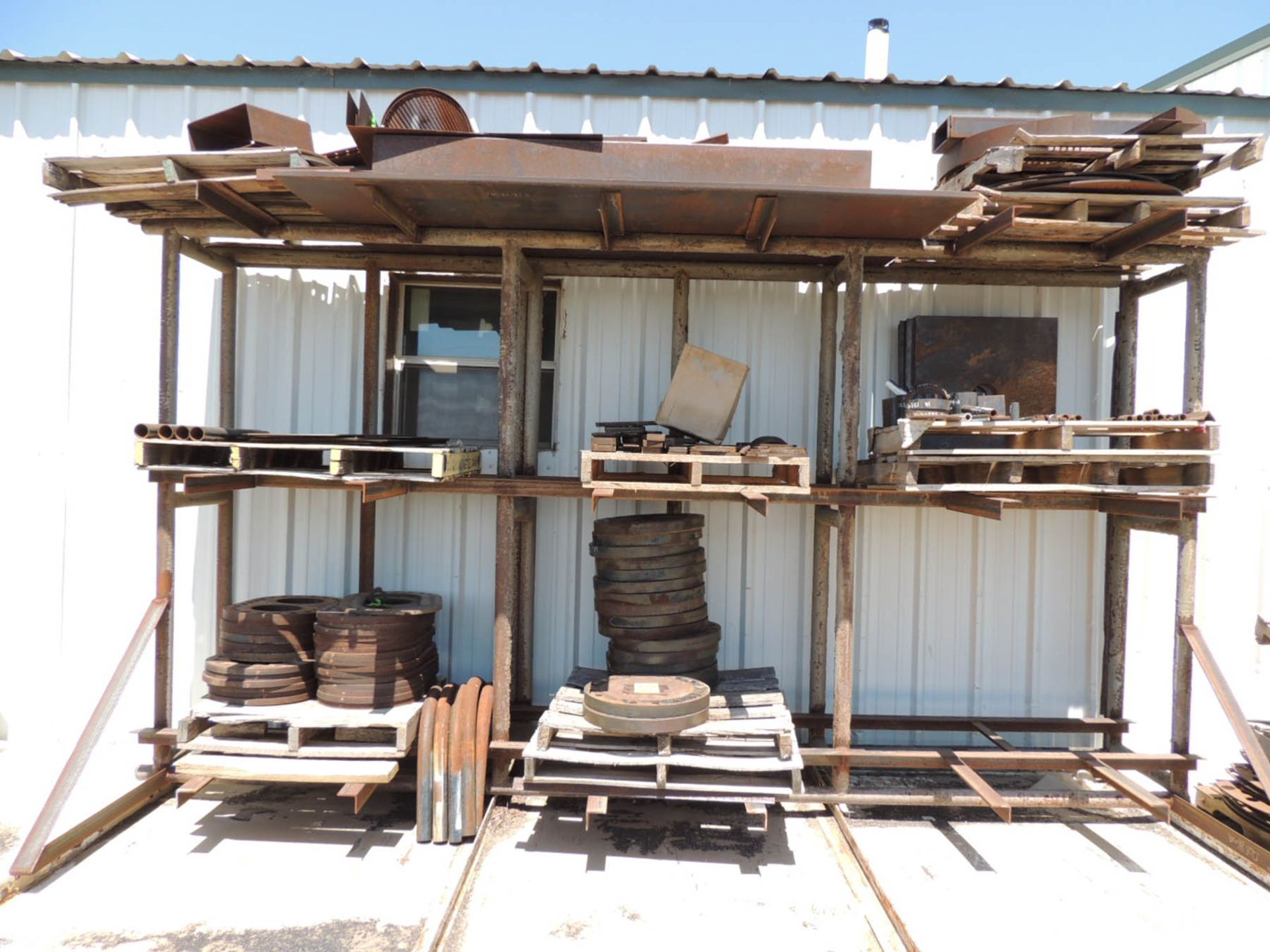 MISC. STEEL PLATE, I-BEAM, CHANNEL IRON, VESSEL CAPS, FLANGES AND CAPS, PIPE, SERRATED STEEL - Image 9 of 20