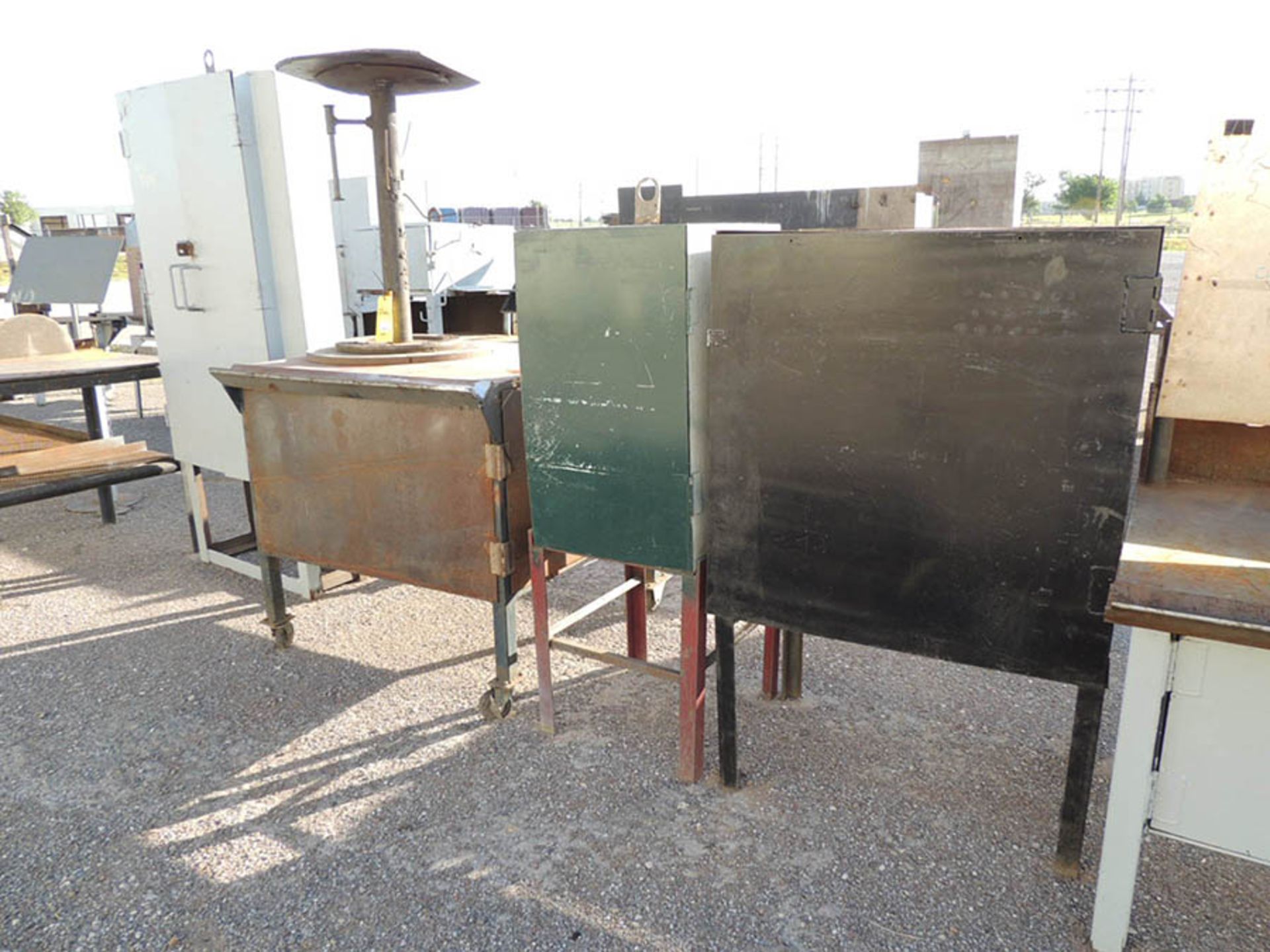 MISC. WELDING TABLES, BENCHES, CABINETS W/ (3) MATERIAL RACKS - Image 7 of 9