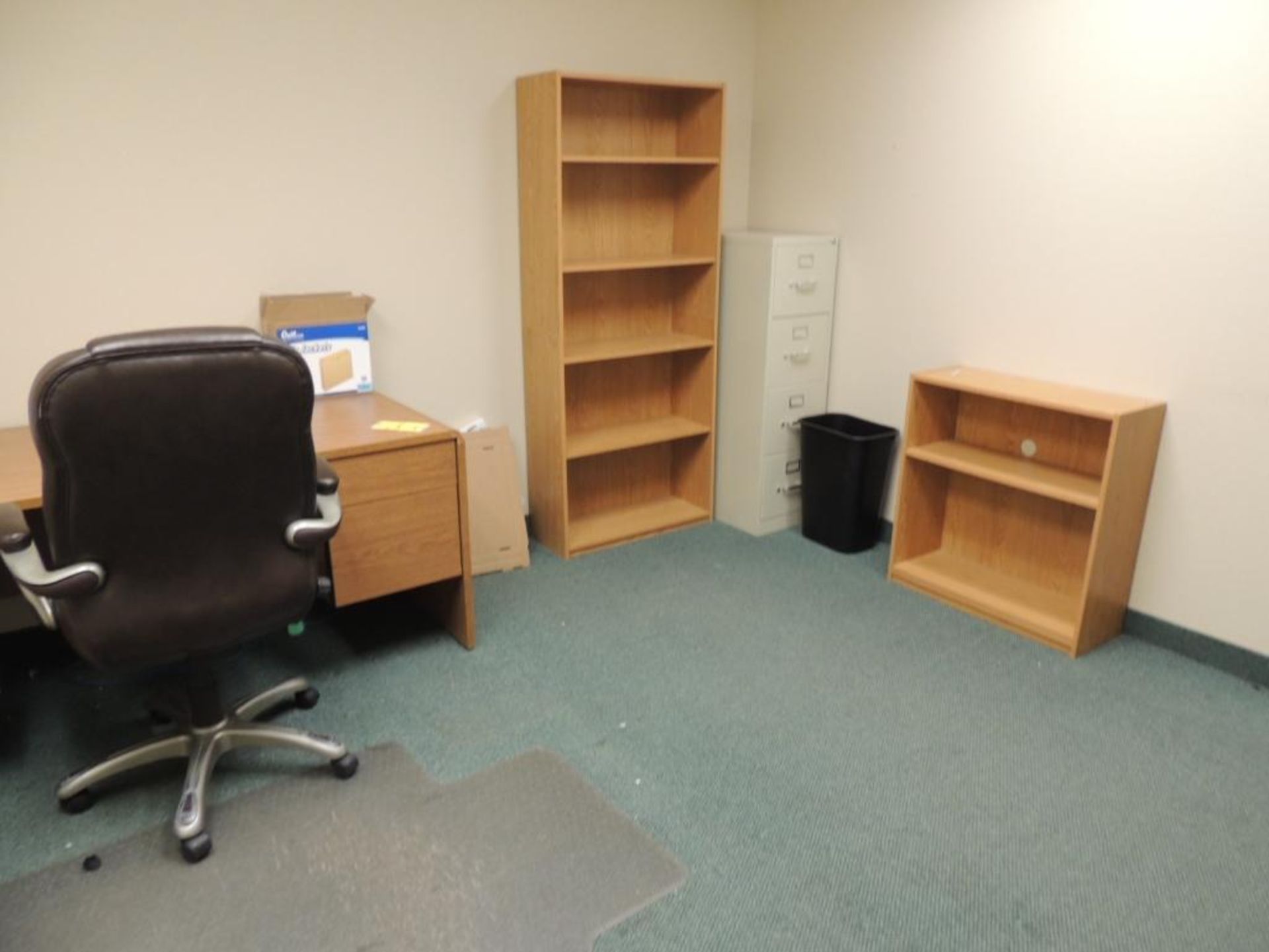 (2) STRAIGHT DESKS, CHAIRS, FILE CABINETS, BOOKCASES - Image 3 of 3