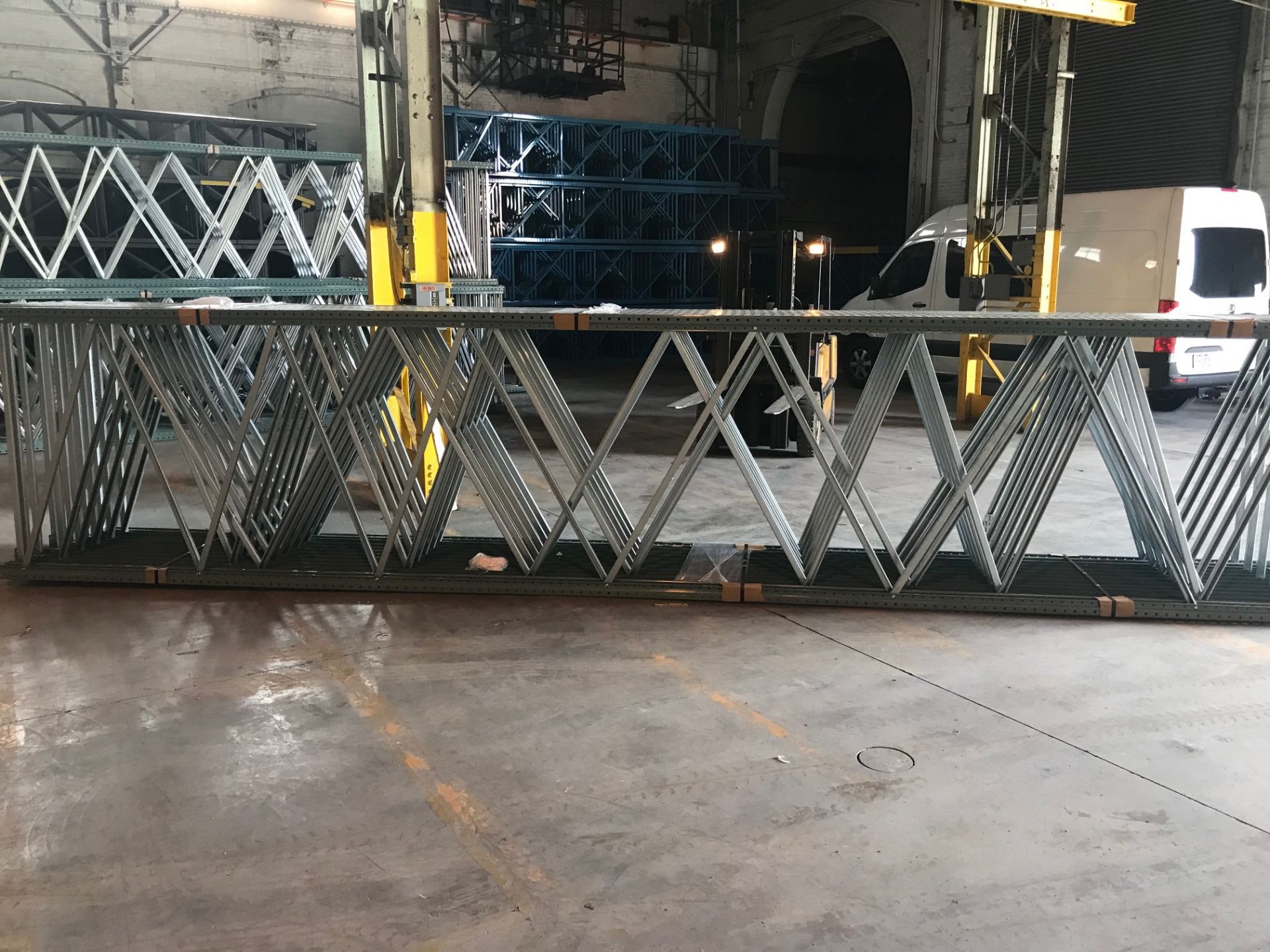 PALLET RACKING - TEARDROP UPRIGHTS & WIRE DECKS ONLY - (11) 60''D X 24'H UPRIGHTS, (160) 60'' X 46'' - Image 6 of 6