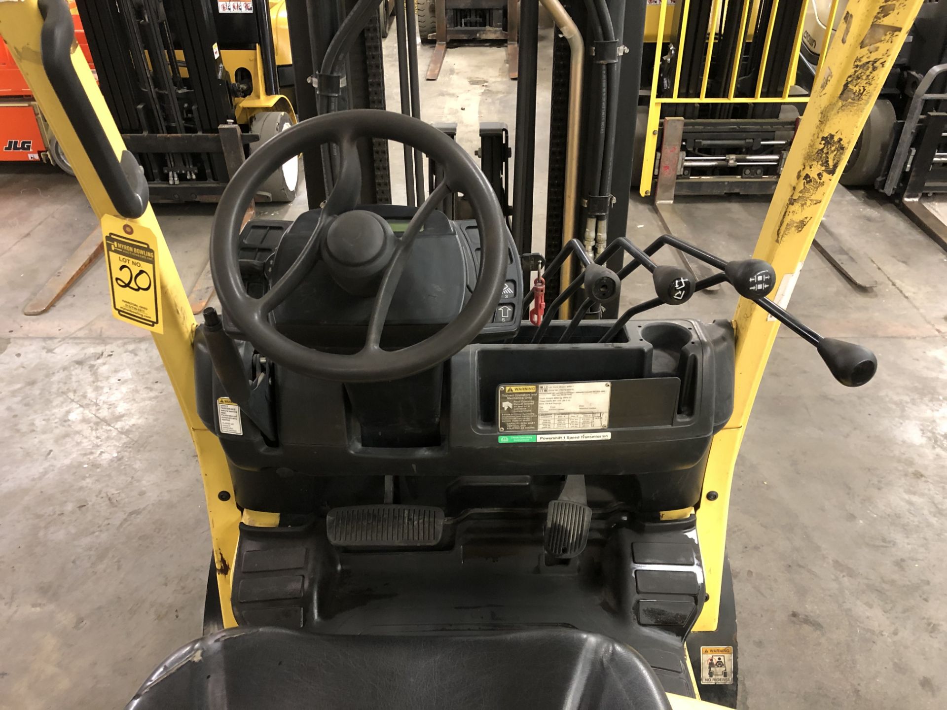 2013 HYSTER 5,000-LB. CAPACITY FORKLIFT, MODEL: S50FT, S/N: F187V25241L, LPG, LEVER SHIFT, 6,149 HRS - Image 4 of 7