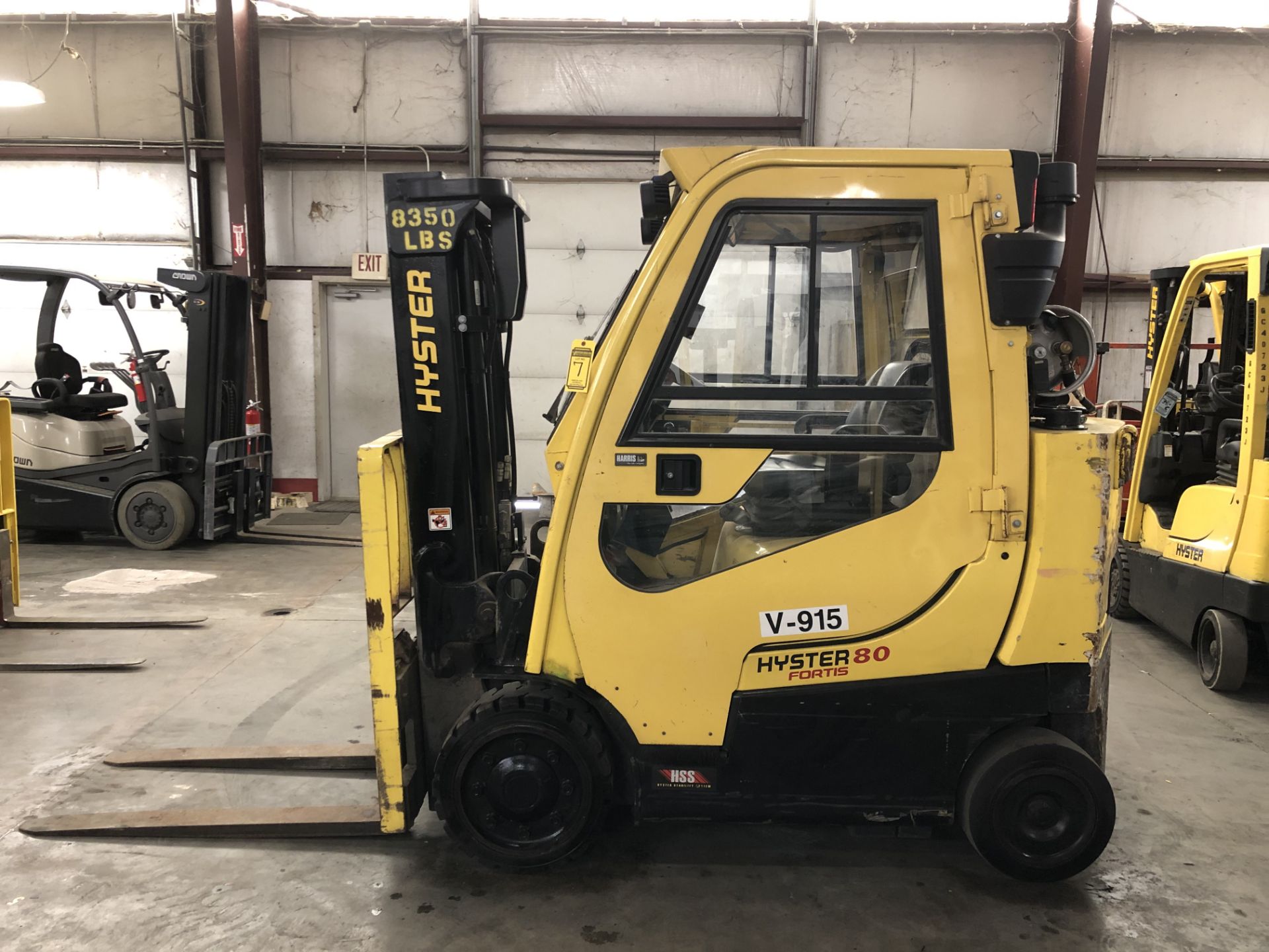 2014 HYSTER 8,000-LB. CAP BOXCAR SPECIAL FORKLIFT, MODEL: S80FTBCS, S/N: H004V03386M, LPG, 1,013 HR