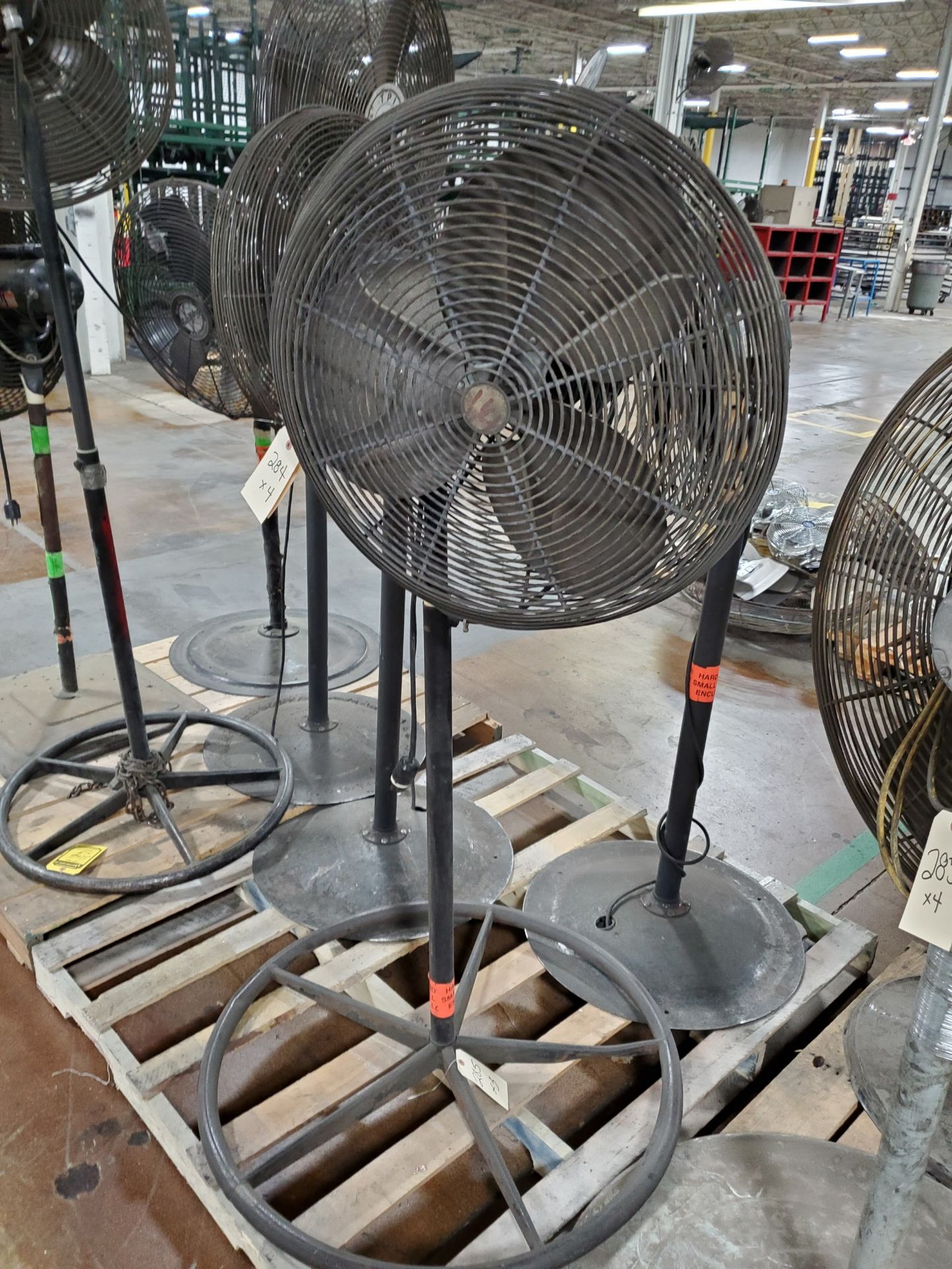 (4) PEDESTAL SHOP FANS - SOME ADJUSTABLE HEIGHT, 24'`-36'` - Image 3 of 3