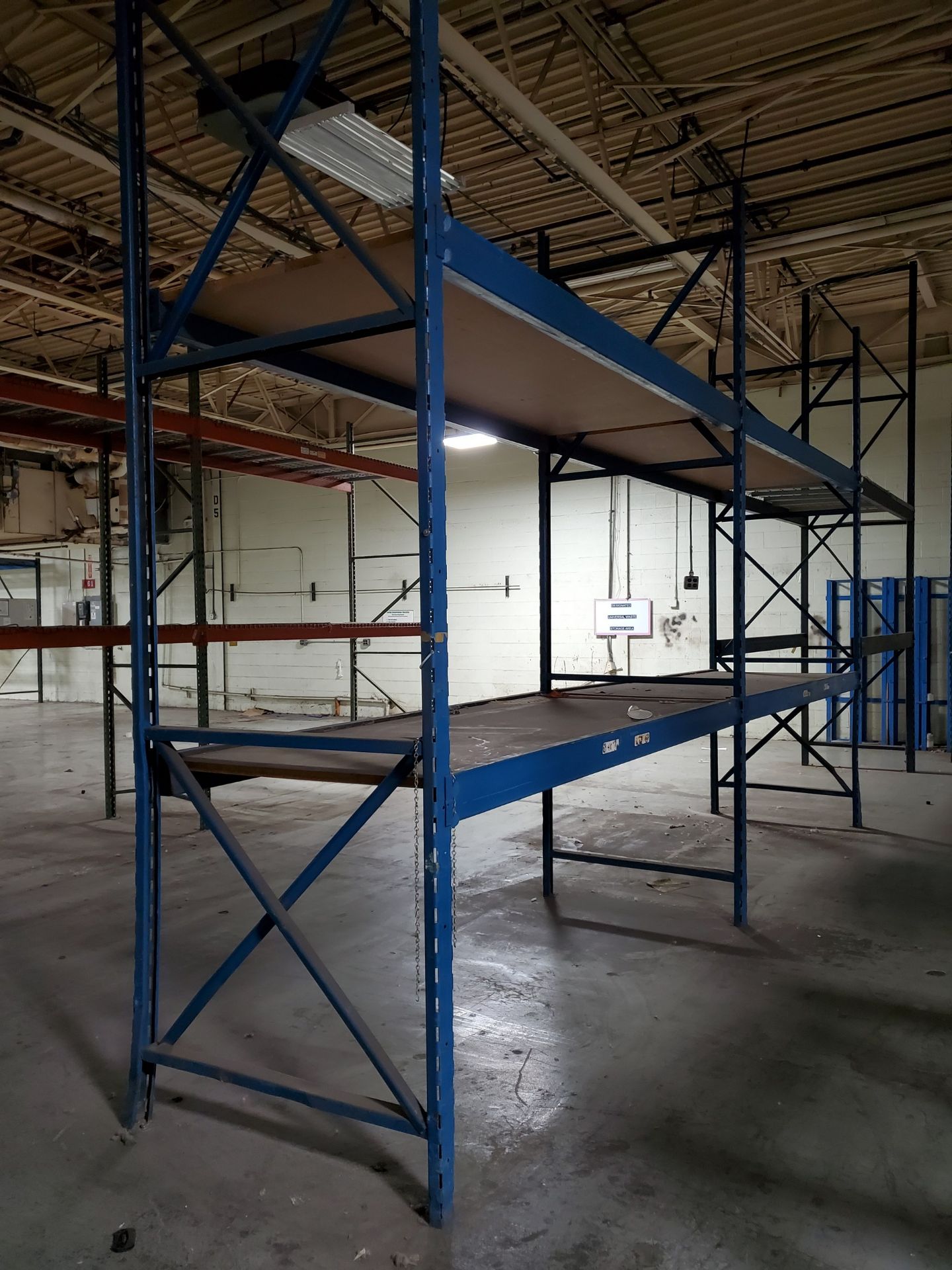 (3) SECTIONS OF 12' & 16' T X 42'`W X 9' & 12' BEAMS SLOT/CORNER LOCK PALLET RACKING - Image 4 of 4