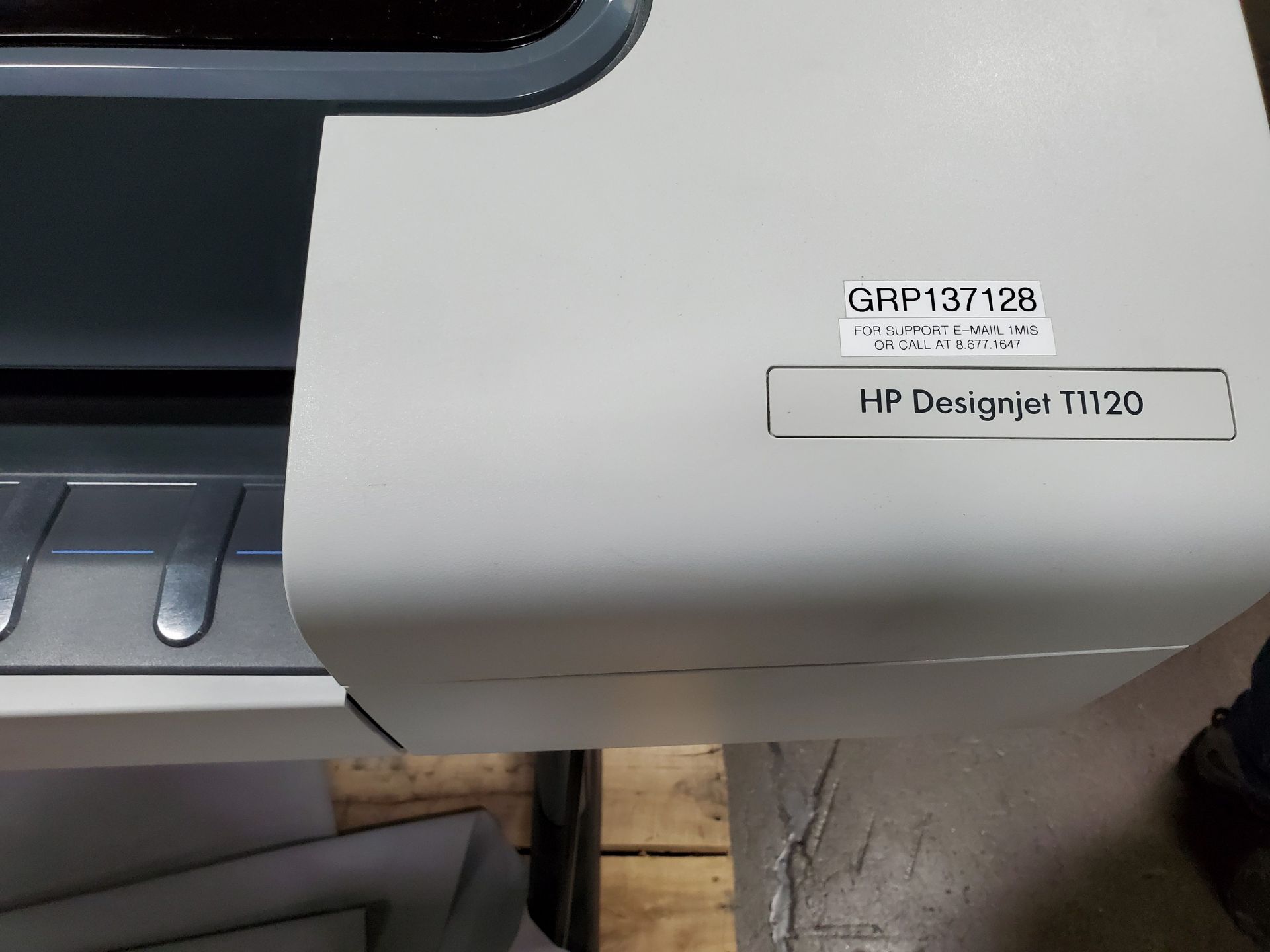 HP DESIGN JET T1120 PLOTTER, S/N MY96J1C02V - Image 3 of 5