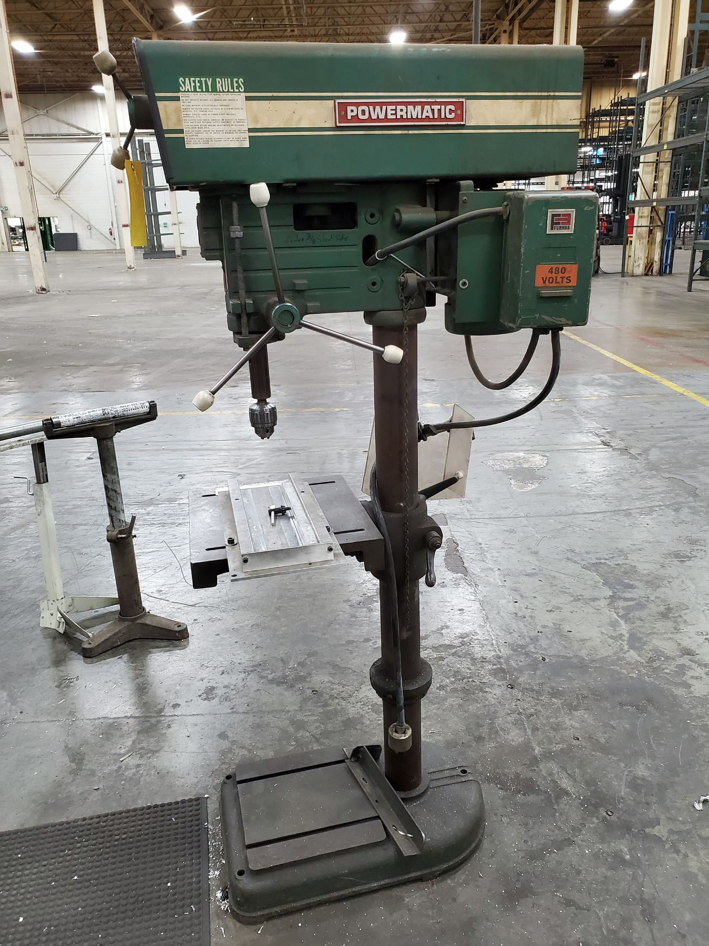 POWERMATIC VERTICAL DRILL PRESS, MODEL 1200, 250-4600 RPM, 18'` X 16'` SLOTTED TABLE - Image 4 of 6