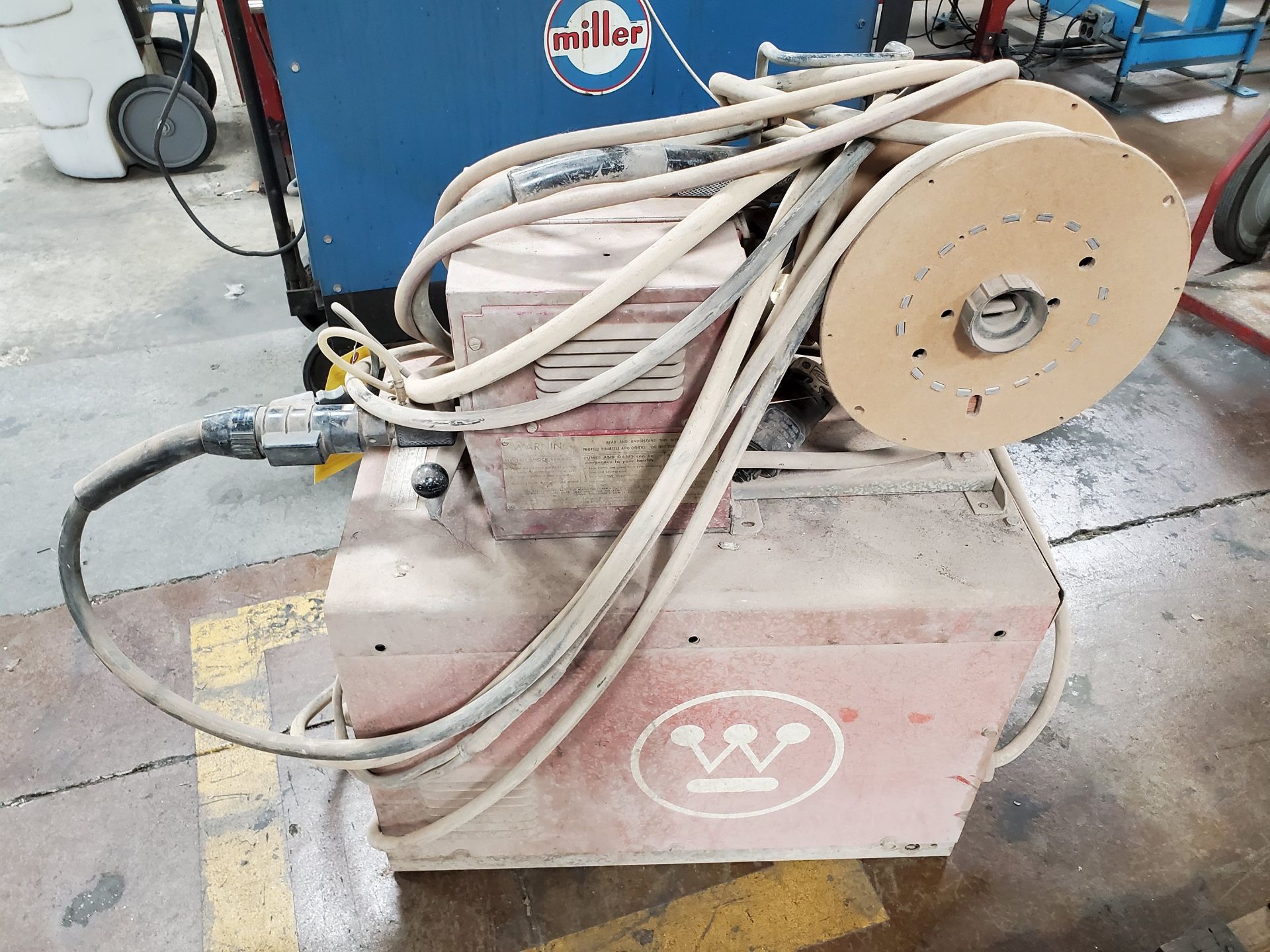 WESTINGHOUSE MIG MASTER WELDER WITH LINCOLN L7 WIRE FEEDER, WELDING HEAD - Image 5 of 5