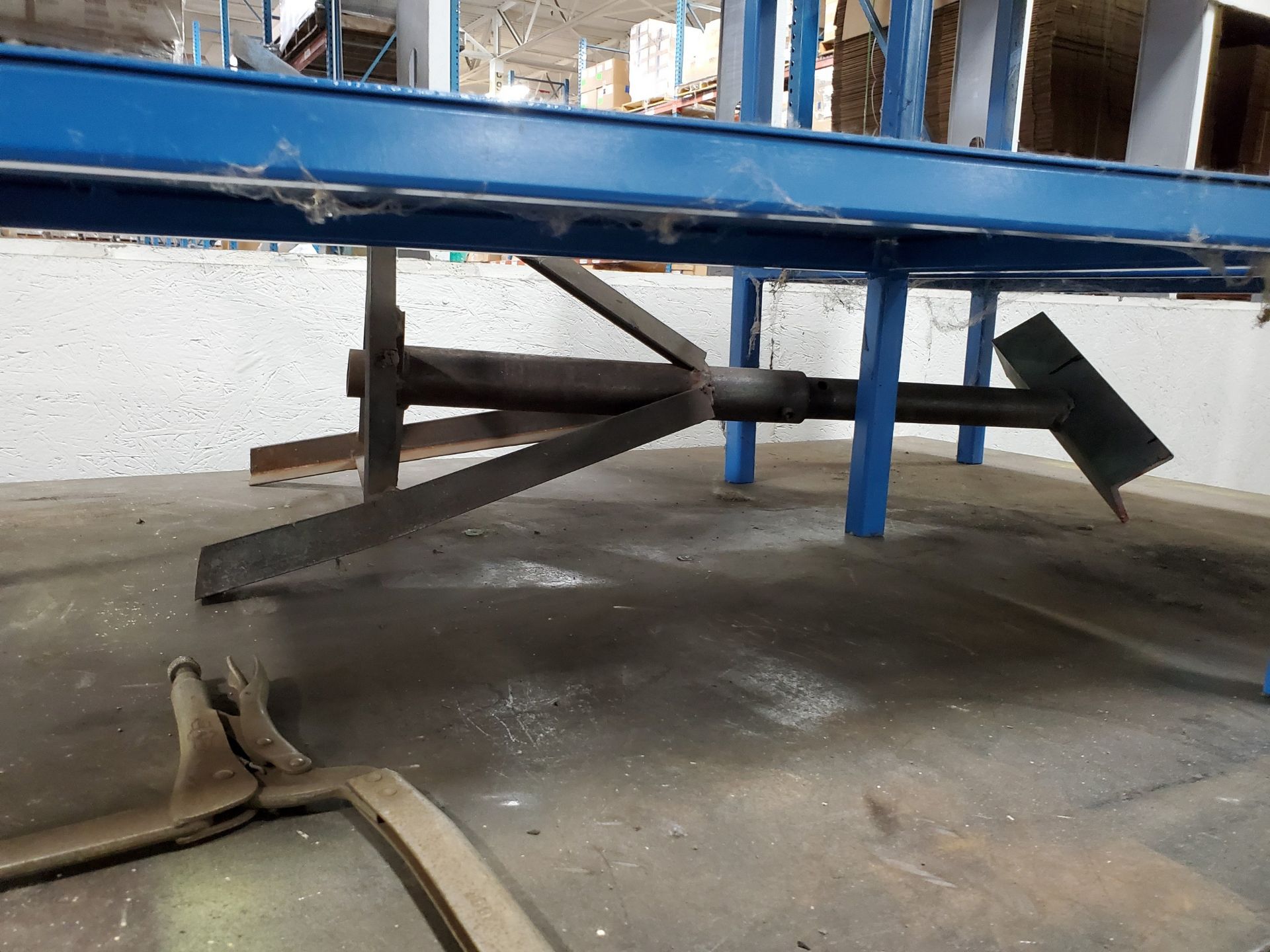 72'` X 48'` X 1 «'` STEEL WELDING TABLE (3) PIPE STANDS, (2) STEEL TABLES - Image 2 of 4
