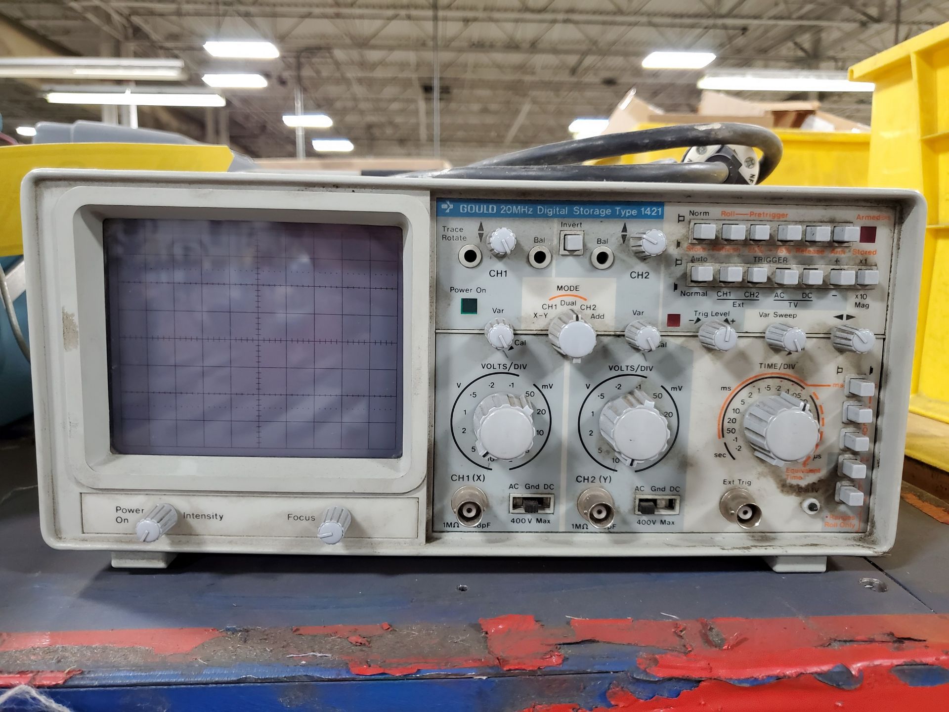 GOULD 1421 DIGITAL STORAGE TYPE OSCILLOSCOPE, 20 MHZ, DUAL CHANNEL - Image 2 of 5