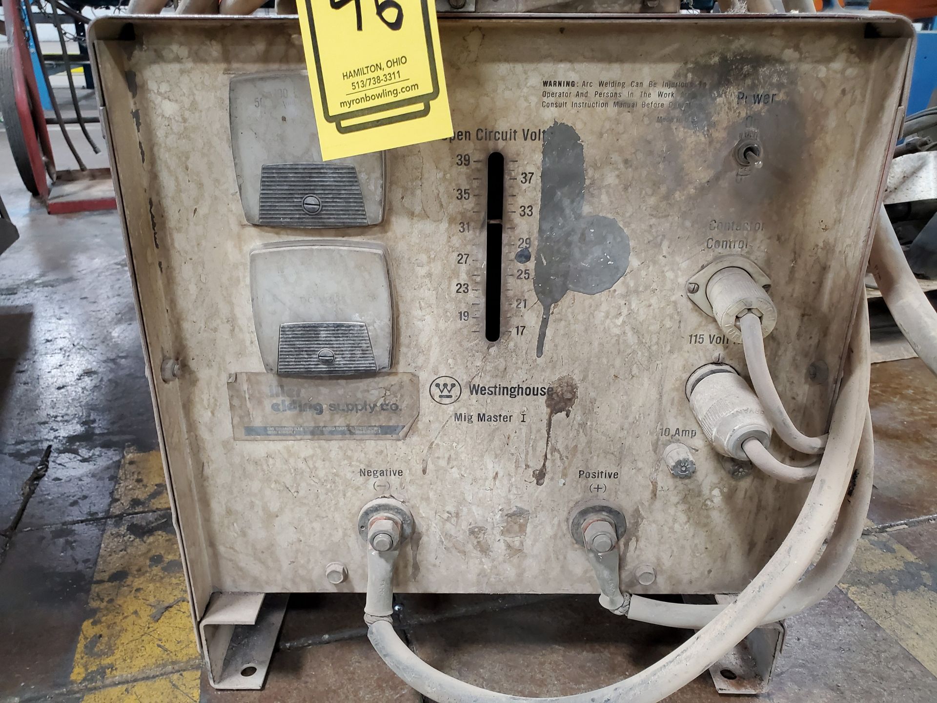 WESTINGHOUSE MIG MASTER WELDER WITH LINCOLN L7 WIRE FEEDER, WELDING HEAD - Image 3 of 5
