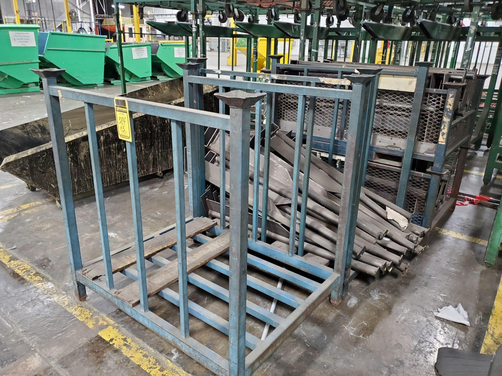 (3) STACKABLE RACK WITH FRAME CART HORIZONTAL POSTS