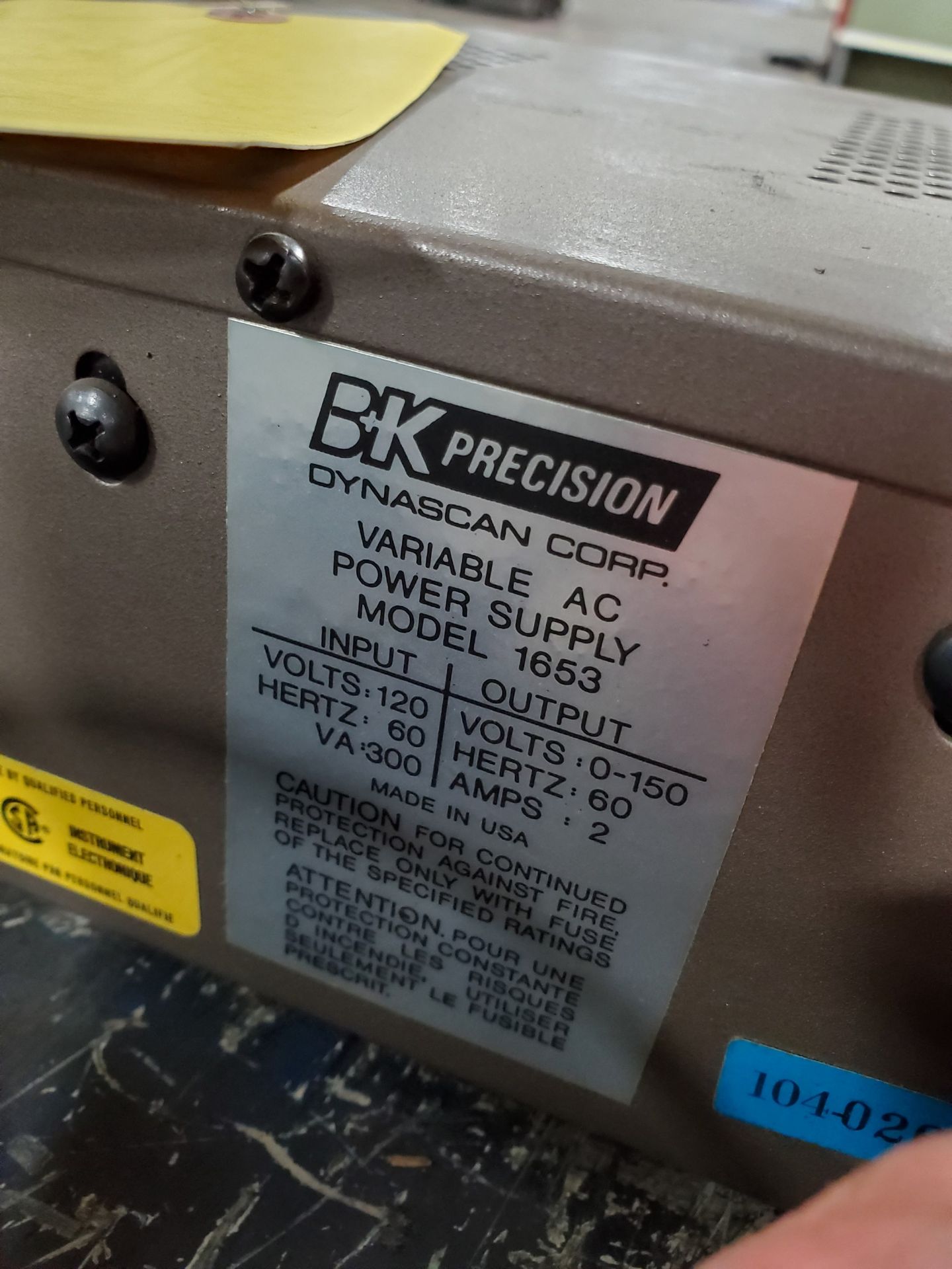 (2) BK PRECISION POWER SUPPLIES - 1653 AC SUPPLY & 1650 TRI-OUTPUT SUPPLY - Image 8 of 8