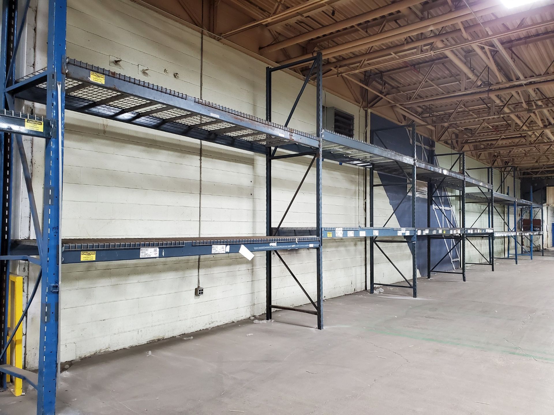 (9) SECTIONS OF 13'8'` & 12'7'` T X 42'`W X 150'` BEAMS SLOT/CORNER LOCK PALLET RACKING, 36 BEAMS - Image 6 of 7