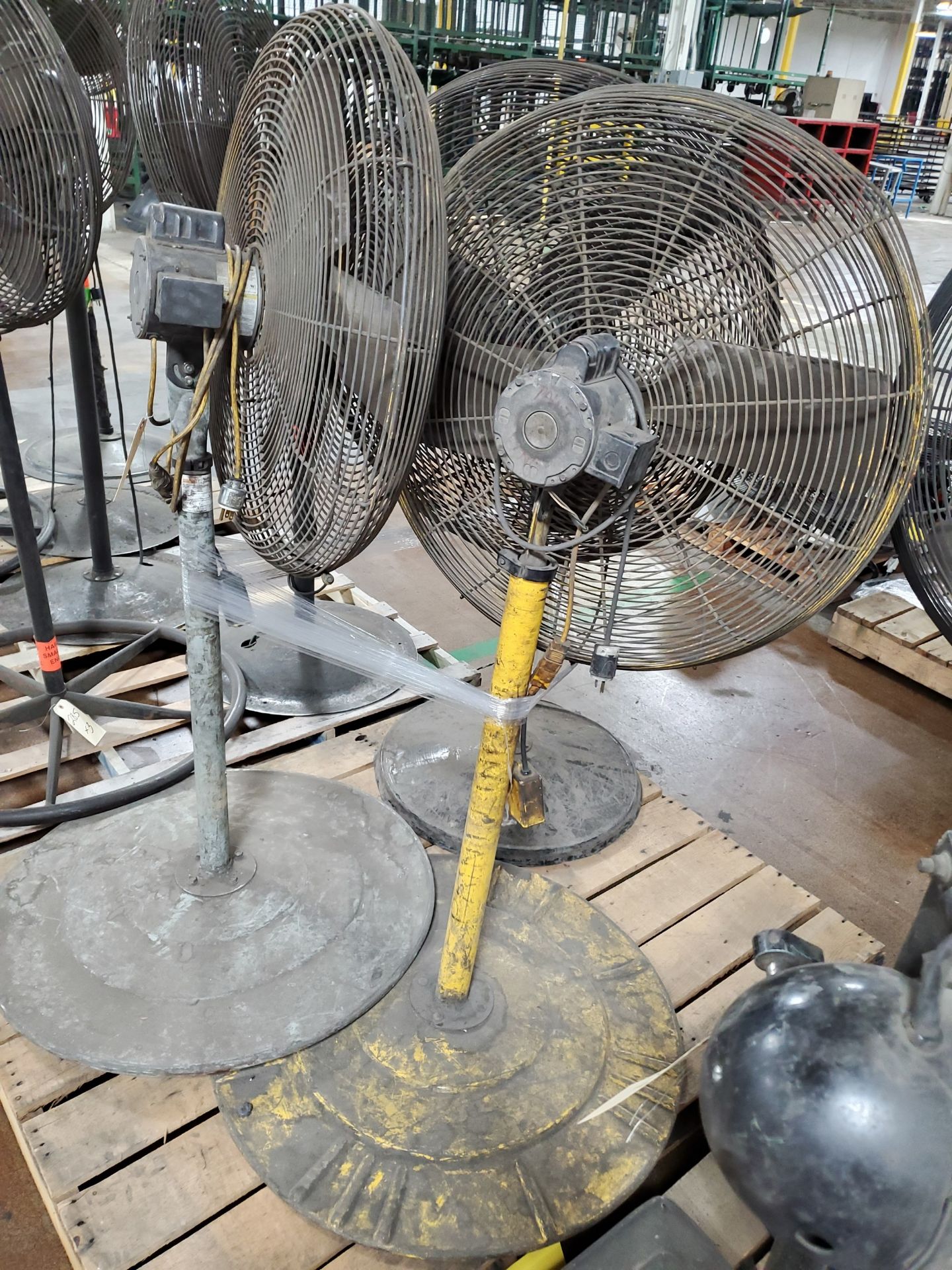 (4) PEDESTAL SHOP FANS - SOME ADJUSTABLE HEIGHT, 24'`-36'` - Image 2 of 3