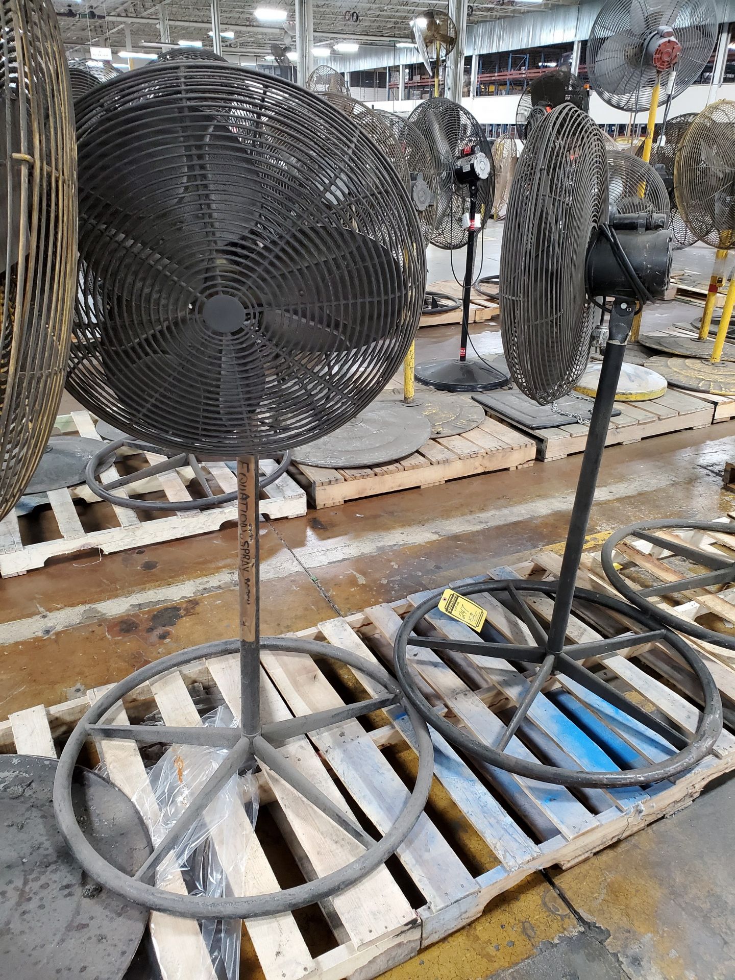 (5) PEDESTAL SHOP FANS - SOME ADJUSTABLE HEIGHT, 24'`-36'` - Image 3 of 5