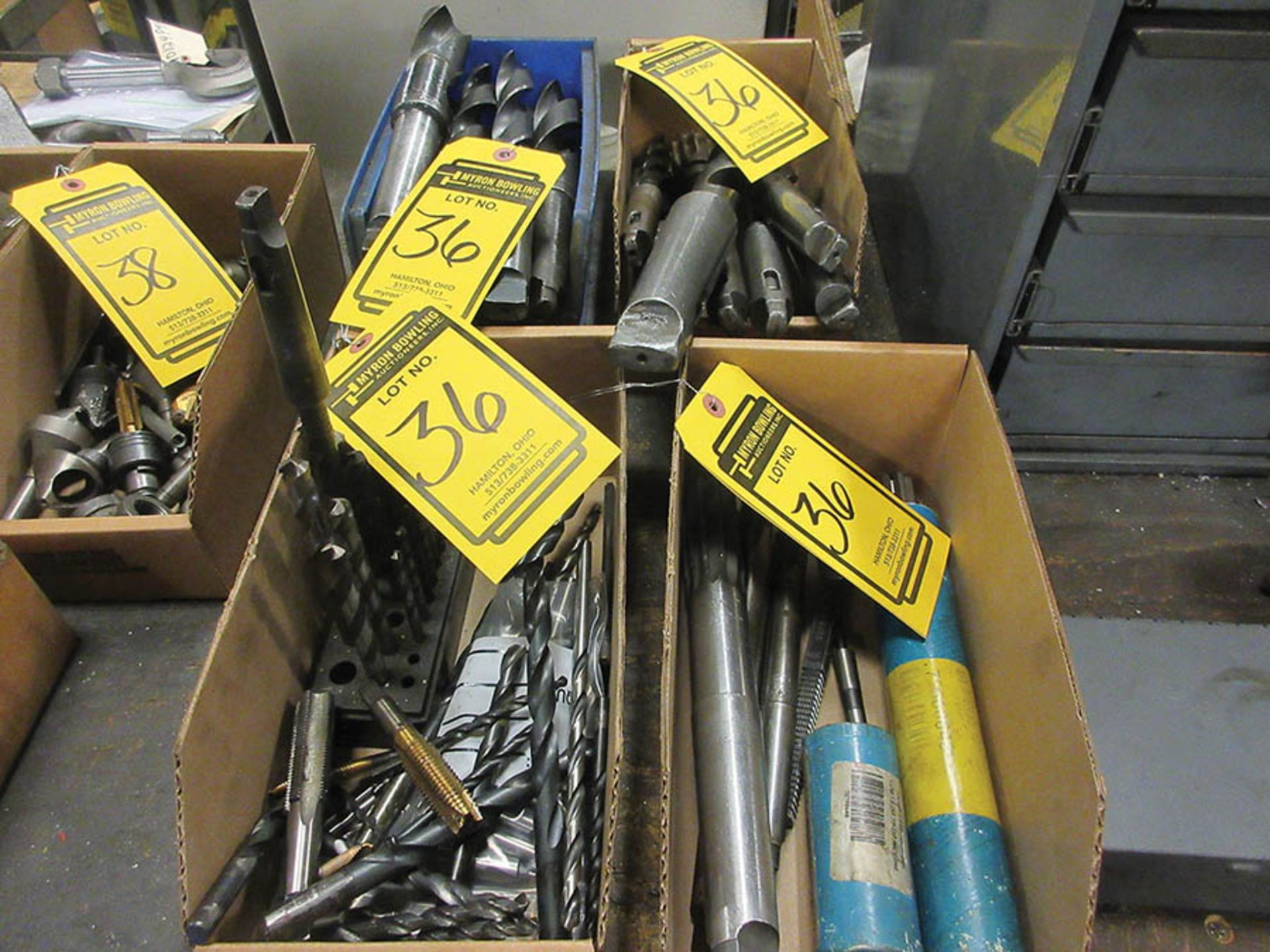 (4) BOXES W/ ASSORTED DRILL BITS, INDEX W/ DRILL BITS