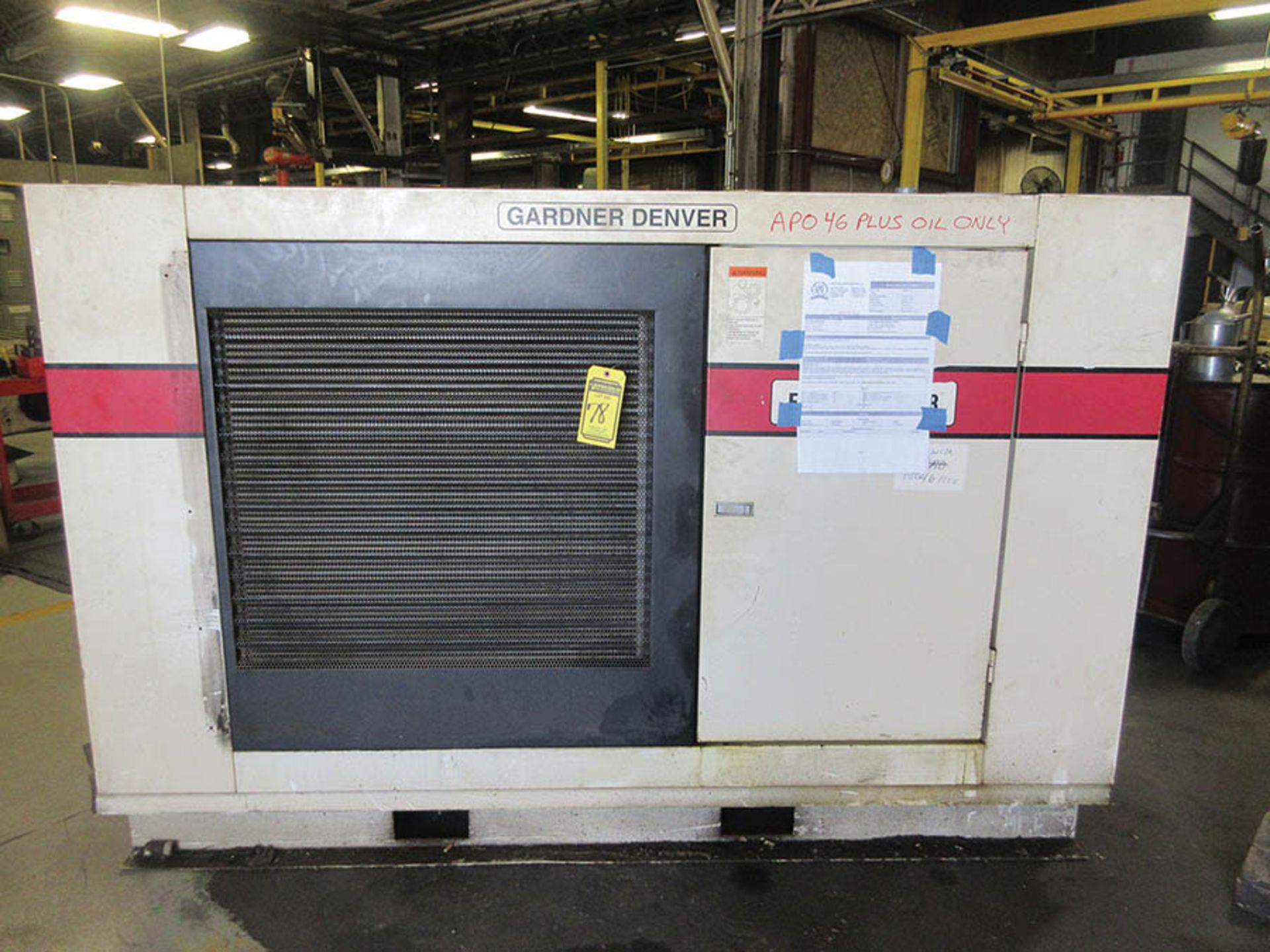 GARDNER DENVER ELECTRA-SAVER MODEL EAPQMC 100-HP ROTARY SCREW AIR COMPRESSOR (APPROX. 85,000 - Image 2 of 5