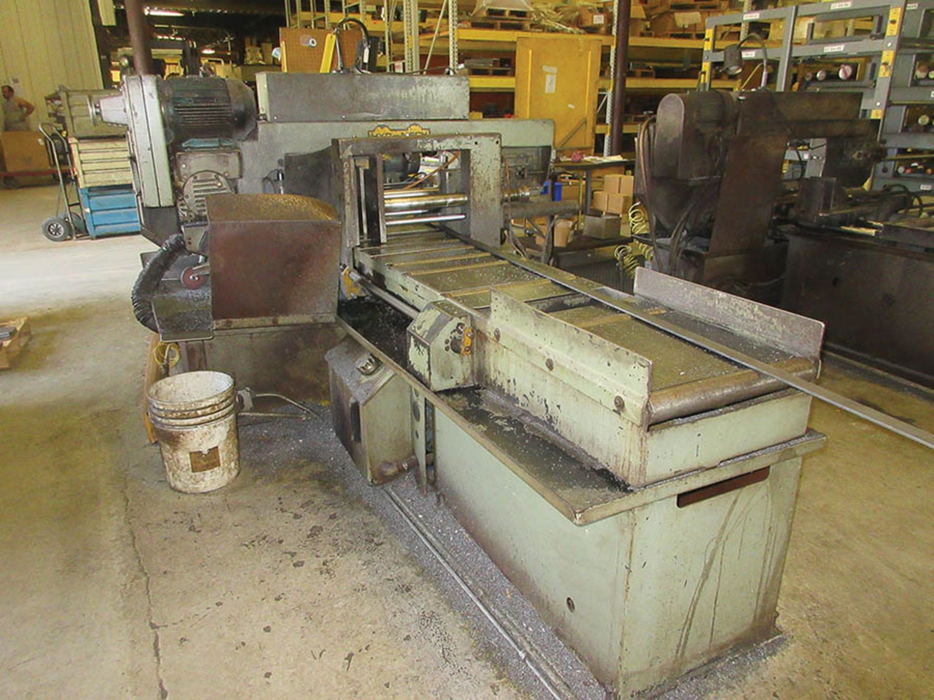 HYD-MECH S-20A AUTOMATIC HORIZONTAL BAND SAW, S/N 80100800, APPROX. 20'' X 112'' FEED TABLE & 19'' X - Image 3 of 7