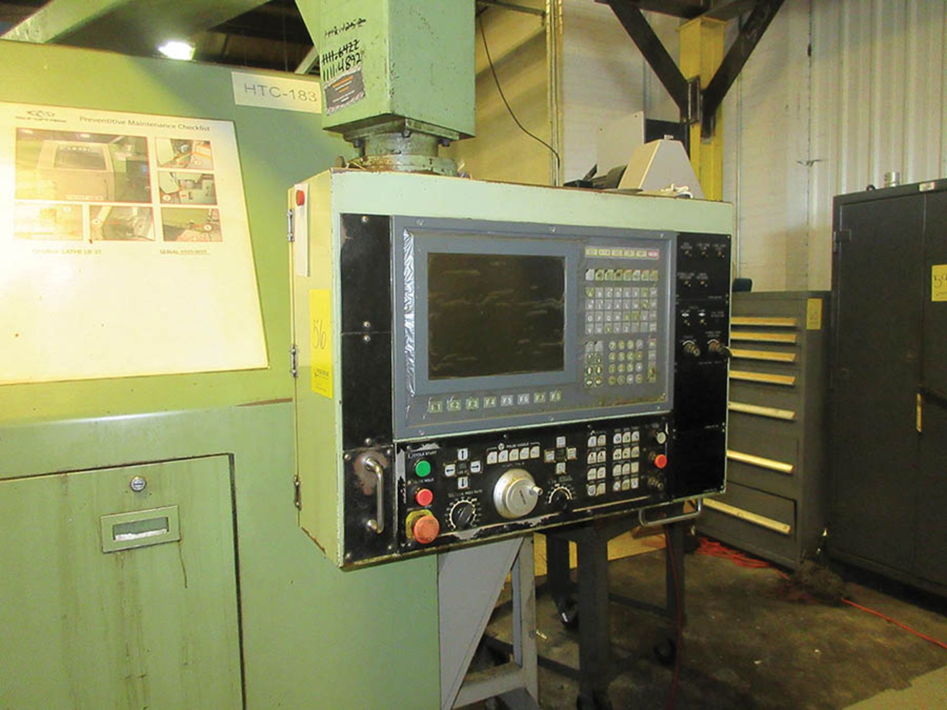 1993 OKUMA LB35II CNC TURNING CENTER, KIATAWA B15 15'' 3-JAW CHUCK, TAILSTOCK, 12-POSITION TOOL - Image 5 of 7