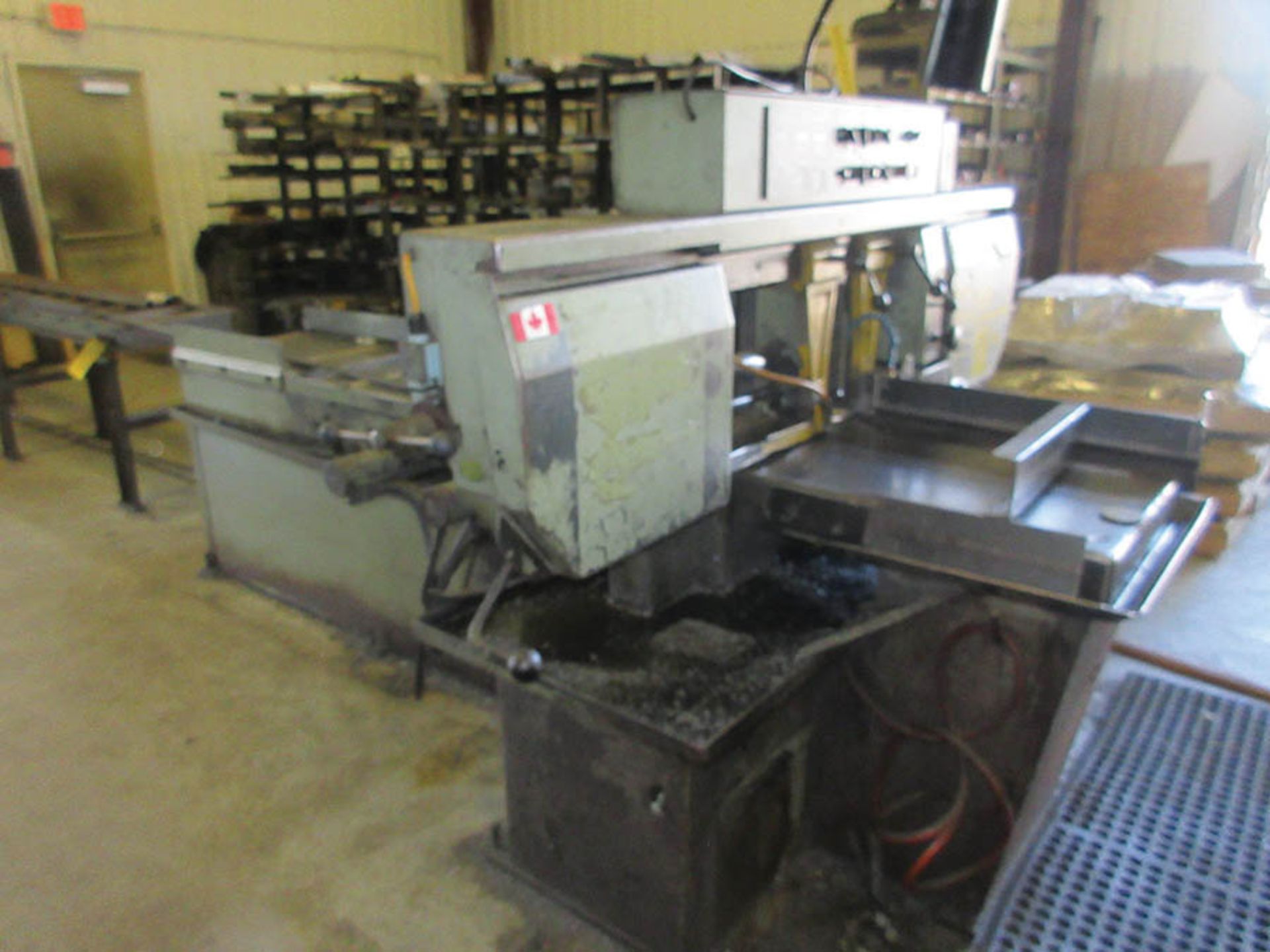 HYD-MECH S-20A AUTOMATIC HORIZONTAL BAND SAW, S/N 80100800, APPROX. 20'' X 112'' FEED TABLE & 19'' X - Image 6 of 7