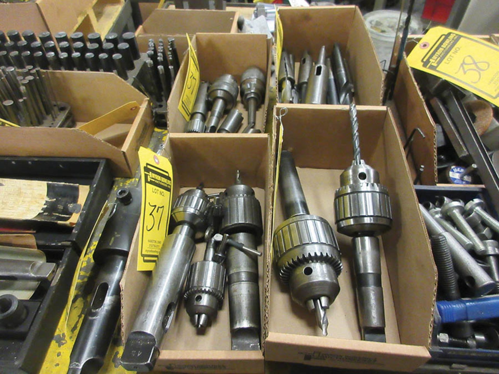 ASSORTED CHUCKS, DRILL SLEEVES, REAMERS