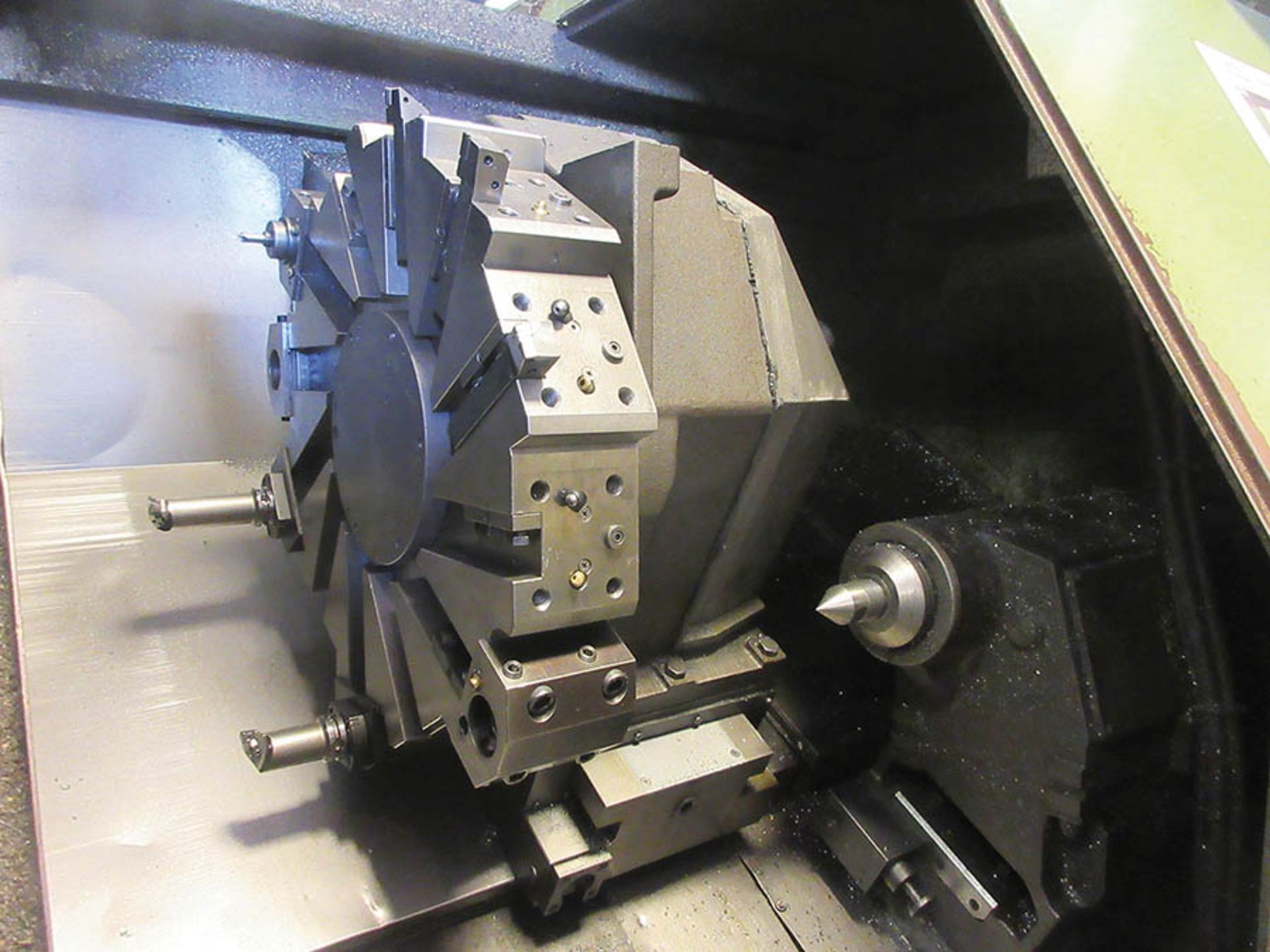 1993 OKUMA LB35II CNC TURNING CENTER, KIATAWA B15 15'' 3-JAW CHUCK, TAILSTOCK, 12-POSITION TOOL - Image 4 of 7