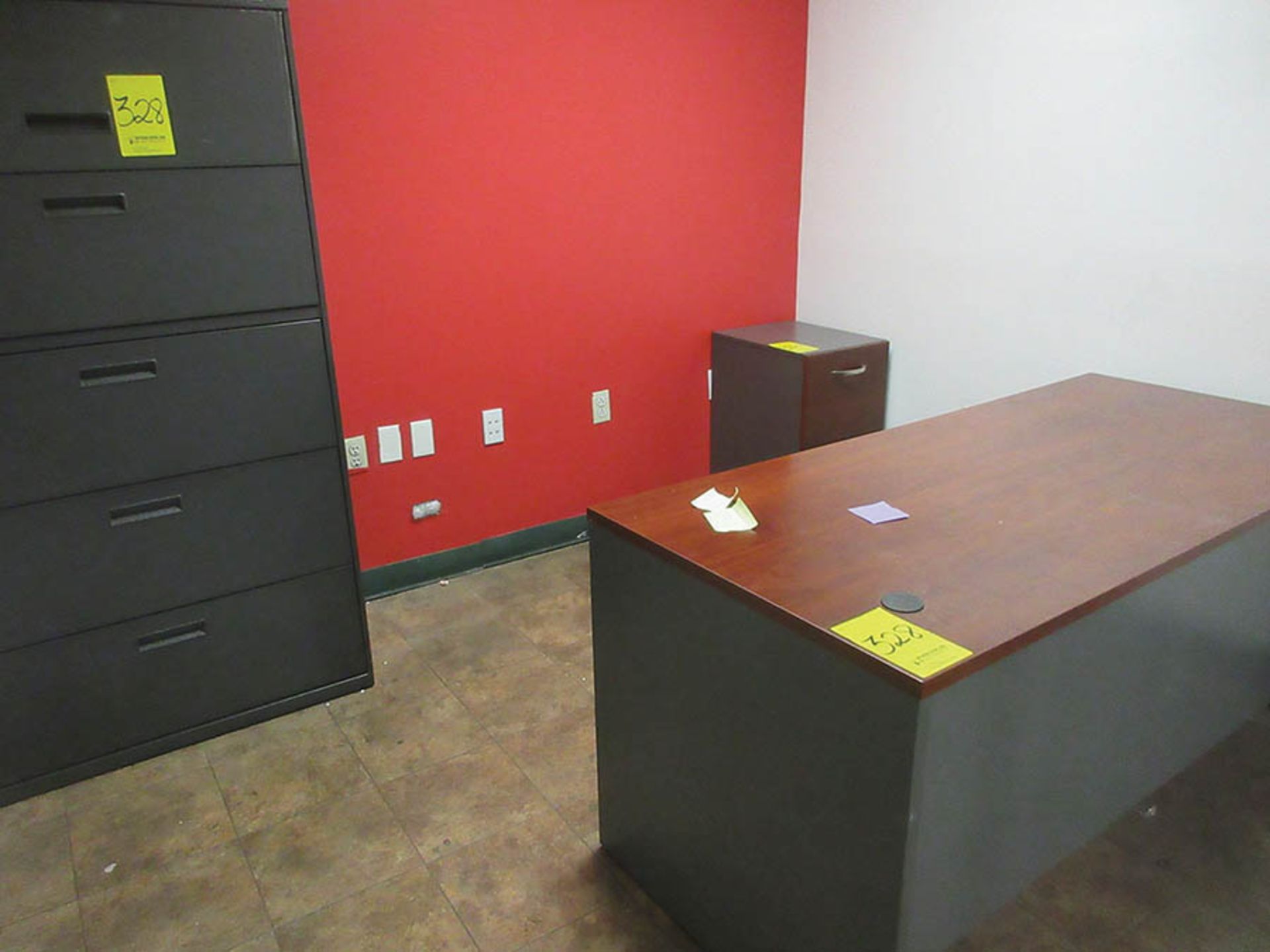 FURNITURE CONTENTS OF (2) OFFICES; DANBY REFRIGERATOR, (2) DESKS, (4) ASSORTED FILE CABINETS, (2) - Image 3 of 3