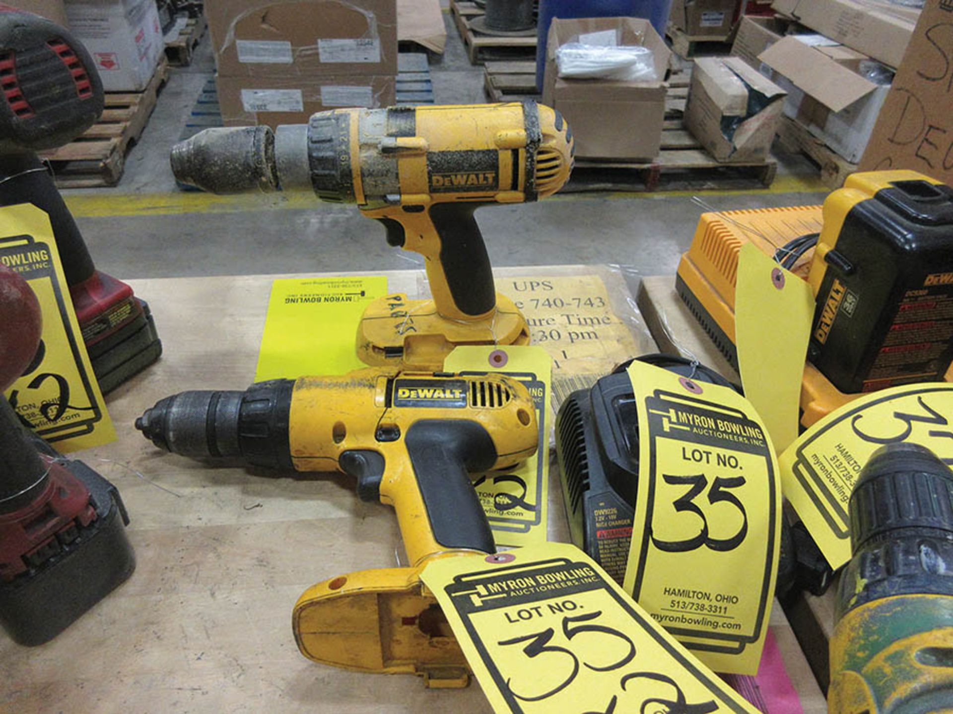 DEWALT 1/2'' DRILL/DRIVER/HAMMERDRILL, 18V, MODEL: DC988, DEWALT 3/8'' VSR ADJ. CLUTCH DRILL/DRIVER,