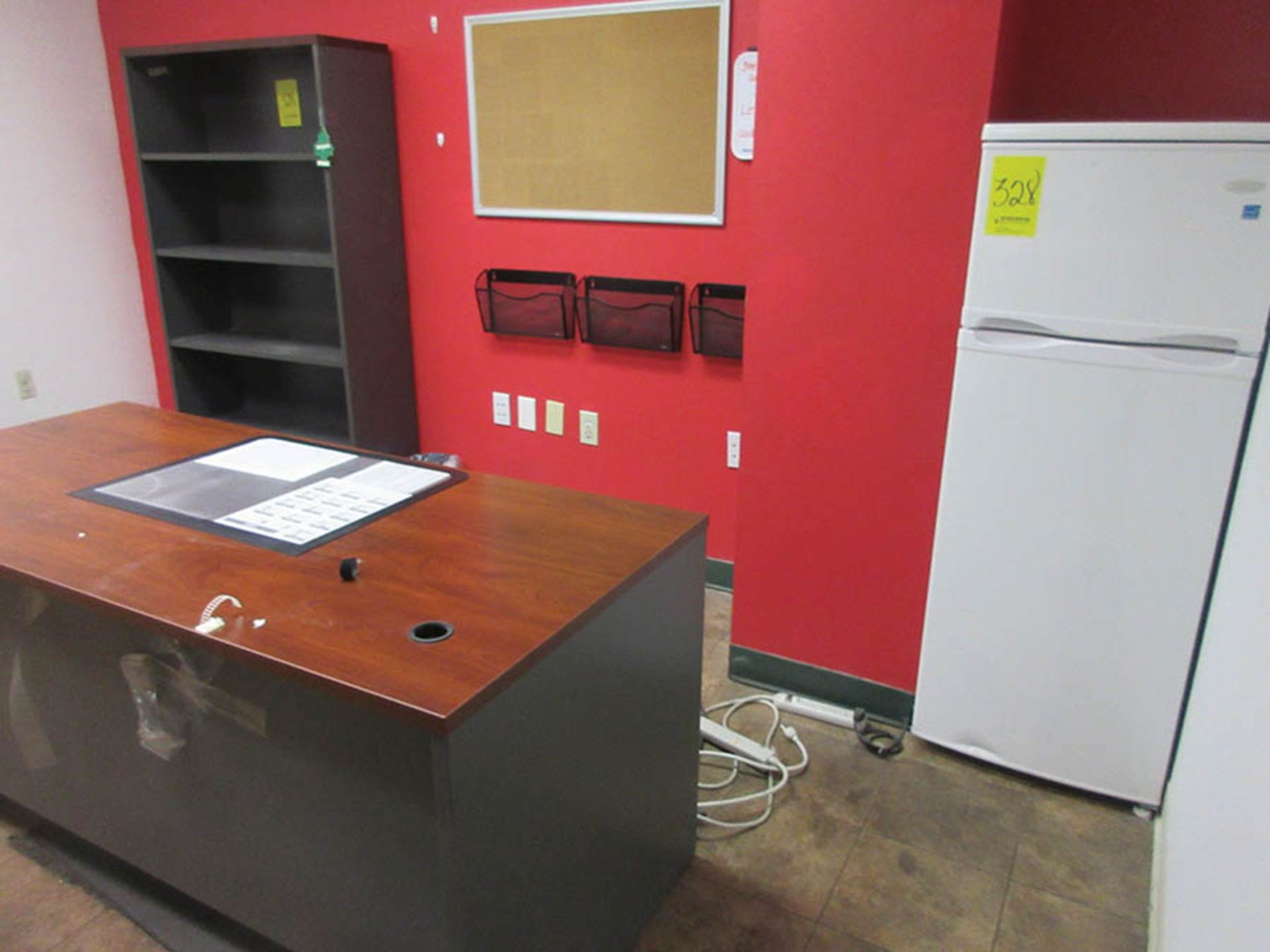 FURNITURE CONTENTS OF (2) OFFICES; DANBY REFRIGERATOR, (2) DESKS, (4) ASSORTED FILE CABINETS, (2)