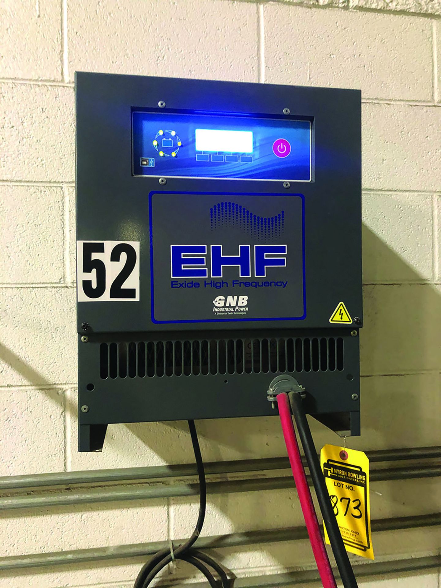 INDUSTRIAL BATTERY CHARGER EXIDE HIGH FREQUENCY, MODEL # EHF242130M, S/N- LMRHF0083, 12 CELL, 3