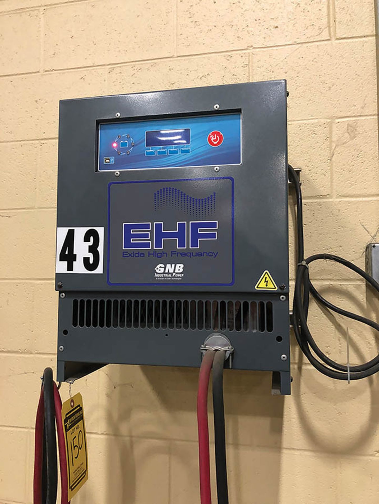 EXIDE HIGH FREQUENCY BATTERY CHARGER, MODEL # EHF24T150M, 12 CELL THREE PHASE