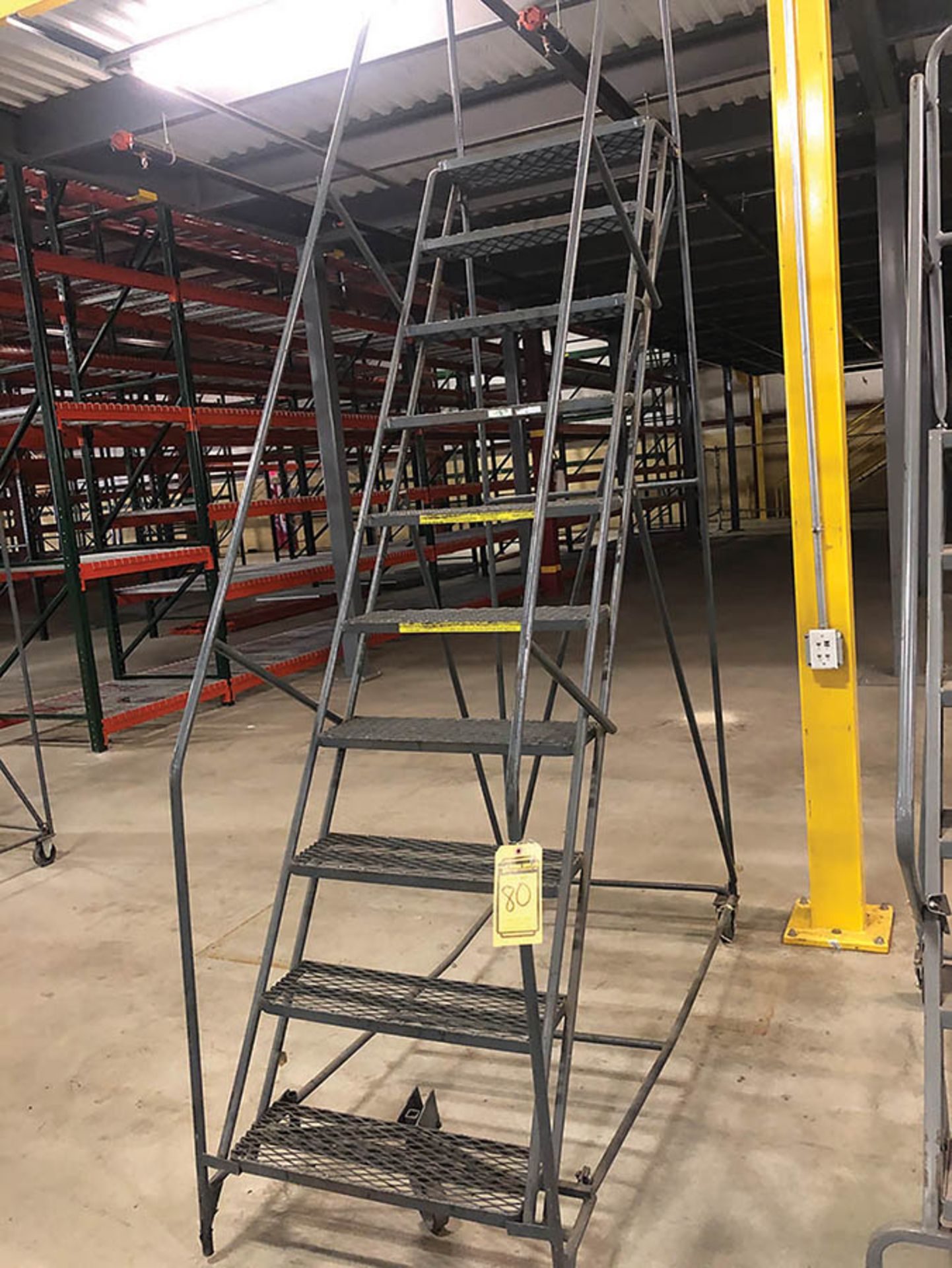 GARLIN STEEL 10 STEP ROLLING LADDER