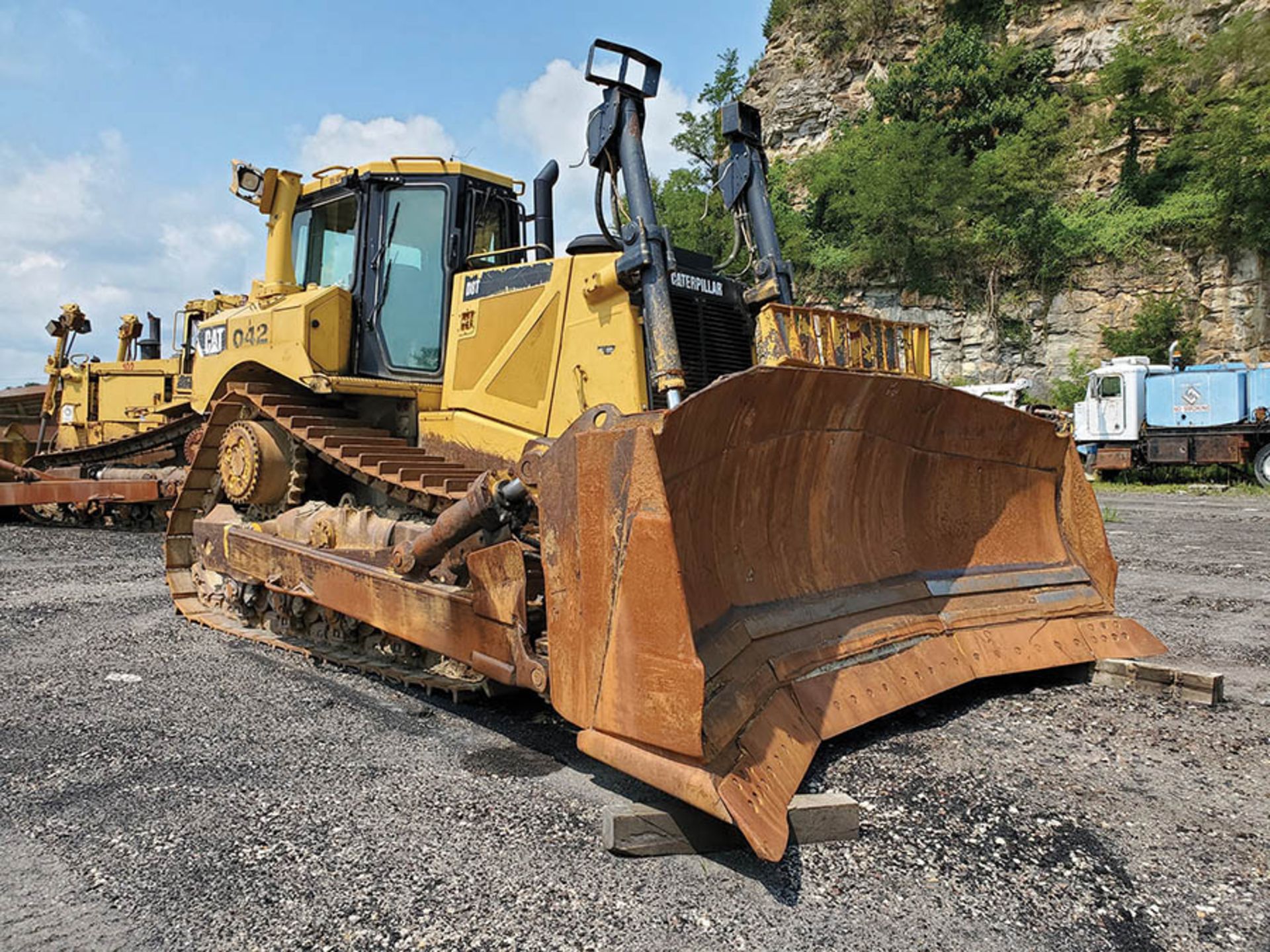 CATERPILLAR D8T DOZER, S/N: KPZ02178, CAT C15 ENGINE, 24'' WIDE TRACKS, 166'' WIDE DOZER BLADE, REAR - Image 2 of 9