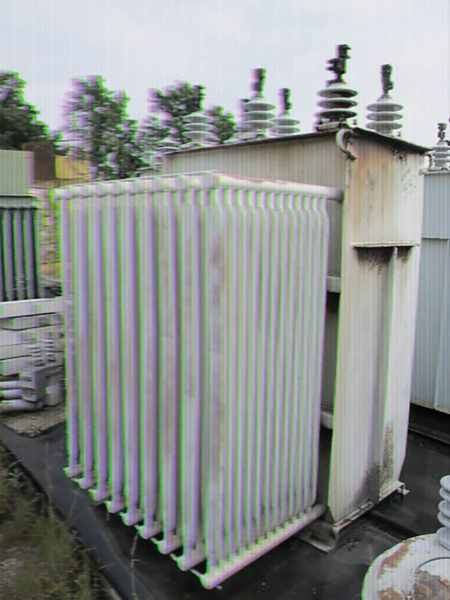 GENERAL ELECTRIC 1000 KVA THREE PHASE TRANSFORMER, S/N G-854759A, VOLTAGE RATING 12,470-4,160Y/2, - Image 3 of 3