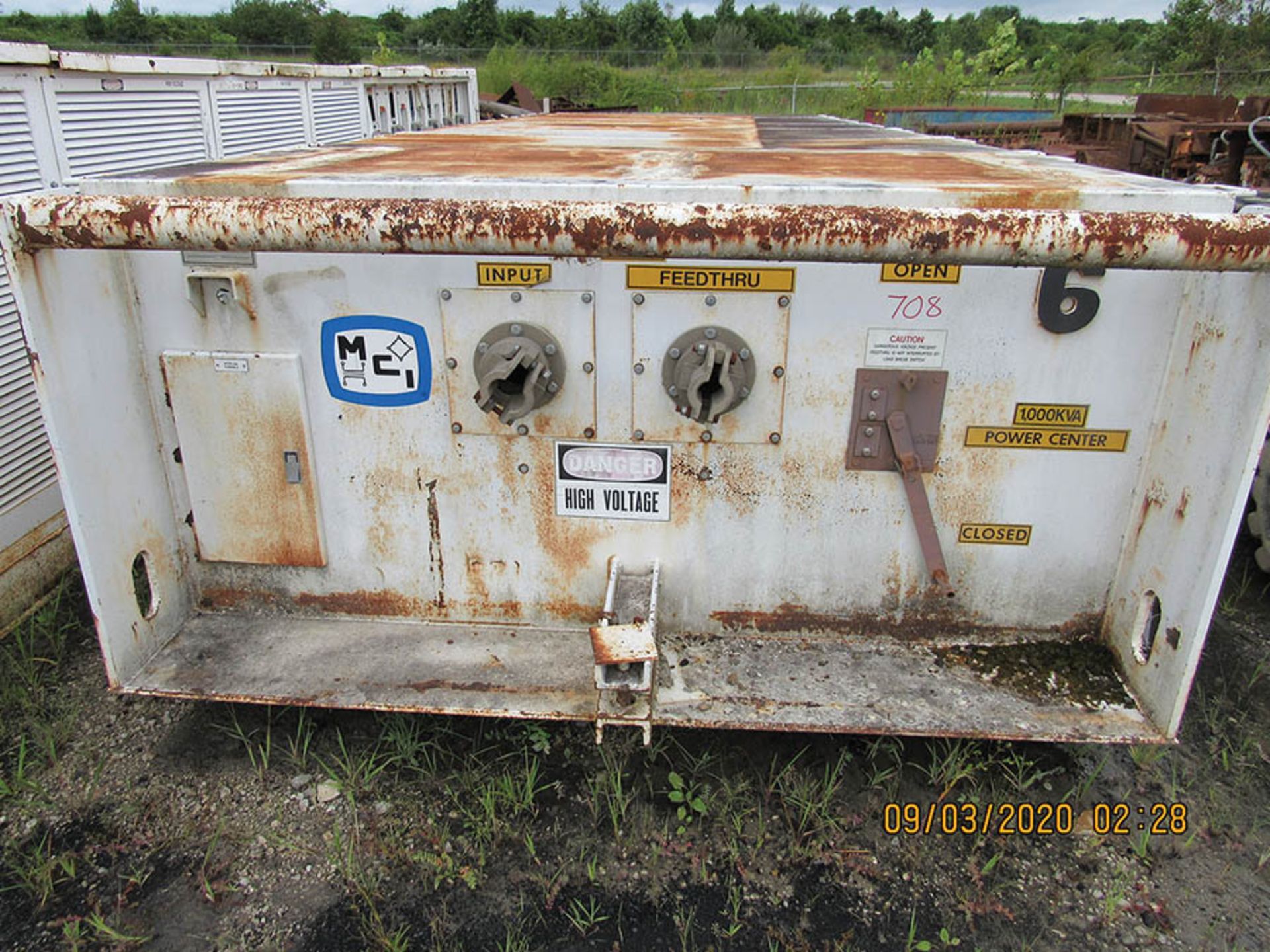 MINING CONTROLS INC., MODEL 31181P-30639-1091, 1000 KVA POWER CENTER, 7,200 X 12,470 - 2,400/1,380 - - Image 2 of 6