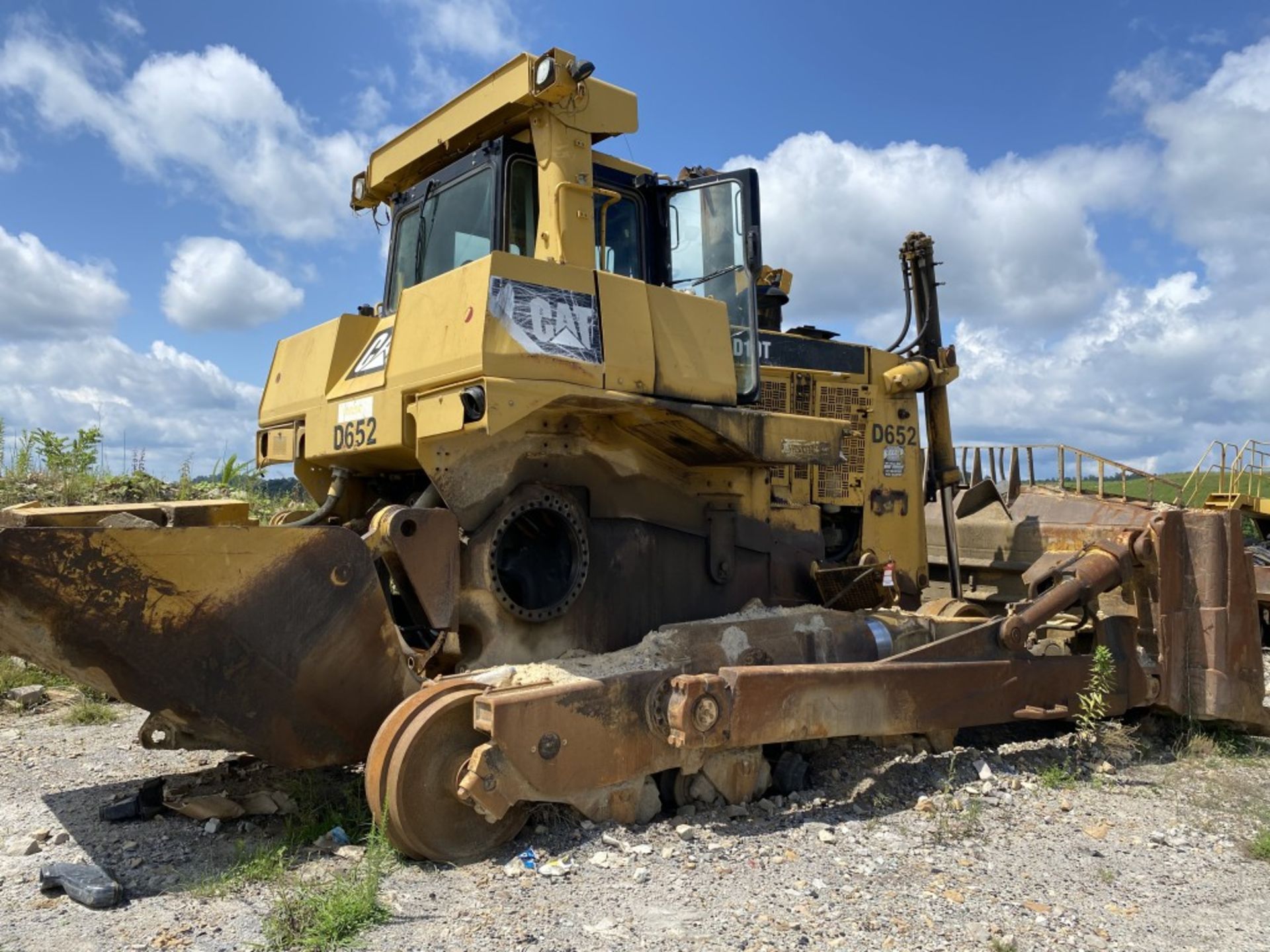 CATERPILLAR D10T DOZER, S/N: RJG01377, CAT C-27 DIESEL ENGINE, 17' DOZER BLADE, MISSING - Image 3 of 11