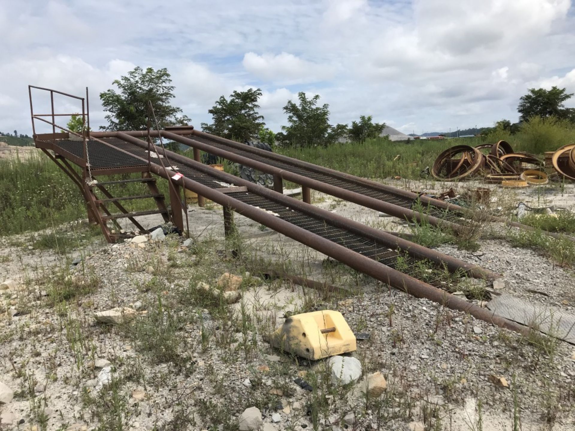 HEAVY DUTY STEEL RAMP WITH STAIRS, APPROX. 30' X 100'' LOCATION: TWIN BRANCH SOUTH